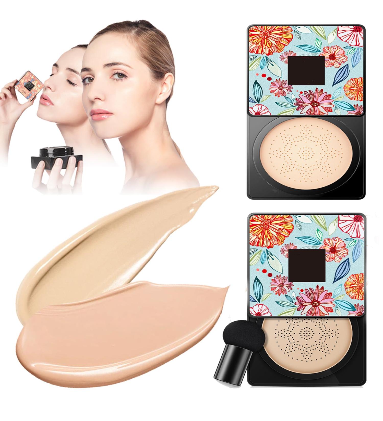 Ushiny Beauty Cream Lasuify Mushroom Head Air Cushion Cc Cream Ushiny Cc Makeup Cc Cream Foundation Lasuify Concealer Air Cushion Cc Cream Mushroom Head (Natural+Ivory White) - Buy Online on GoSupps.com