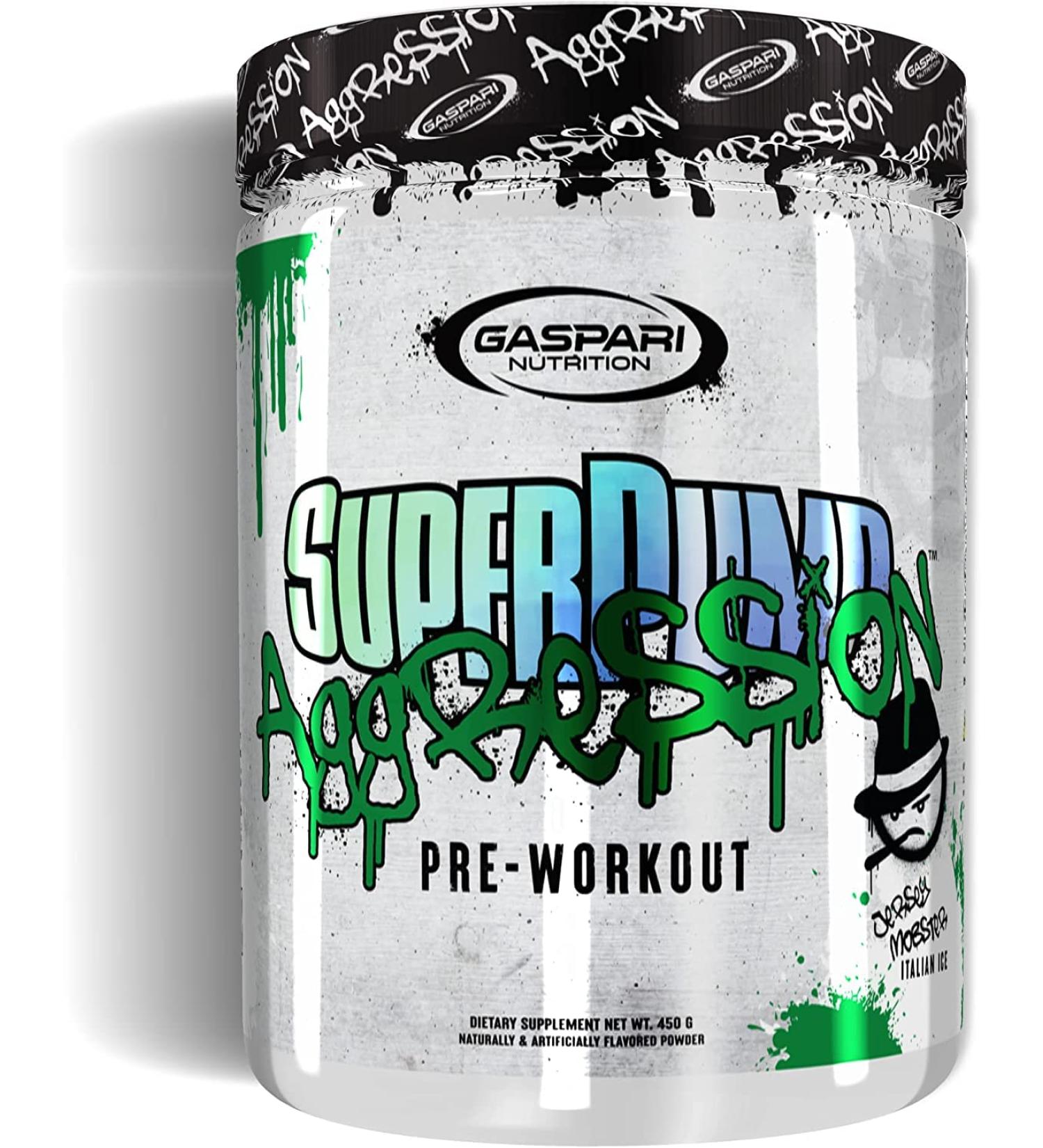 Gaspari Nutrition SuperPump Aggression Pre-Workout Jersey Mobster Italian Ice 450 g - Buy Online on GoSupps.com