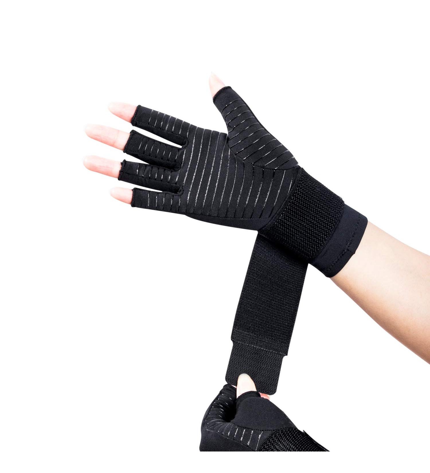Dr. Welland Arthritis Gloves with Strap for Hand Pain Relief - Open Finger Design for Rheumatoid Arthritis, Carpal Tunnel, Tendonitis - Small/Medium (2 Count) - Buy Online on GoSupps.com