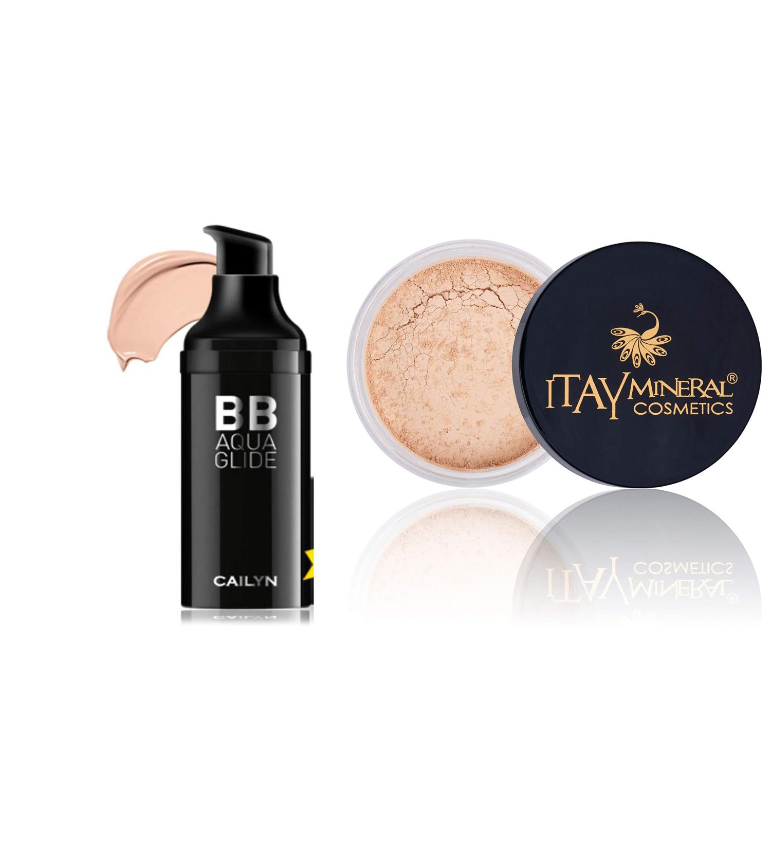 Cailyn Mineral Matching Mineral Powder Foundation Set MF-3 CAFE AU LAITE