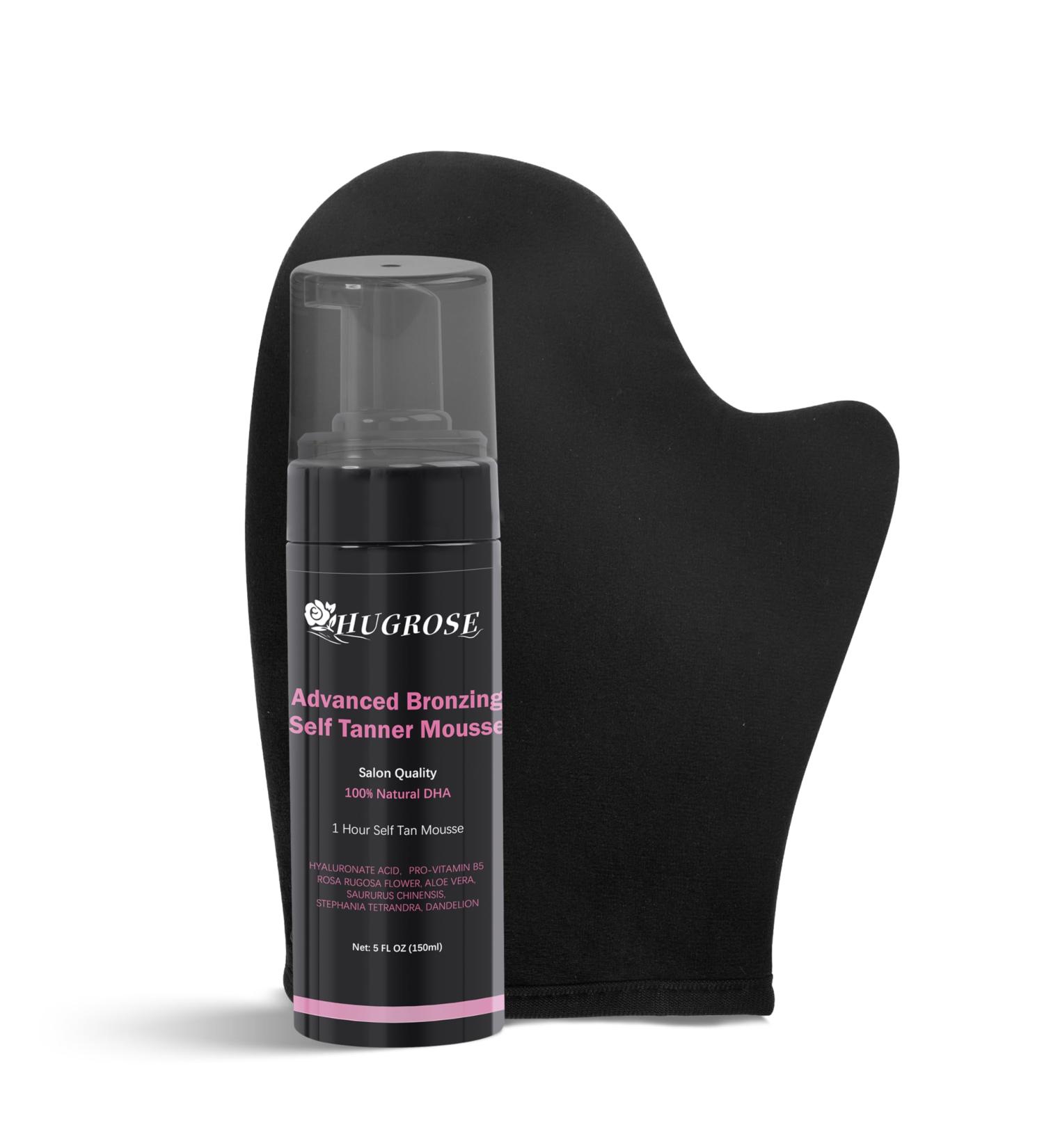 Advanced Bronzing Self Tanner Mousse Kit - Quick 1 Hour Development 100% DHA Sunless Tanning with Bronzer & Mitt Applicator | 5 FL OZ - Buy Online on GoSupps.com