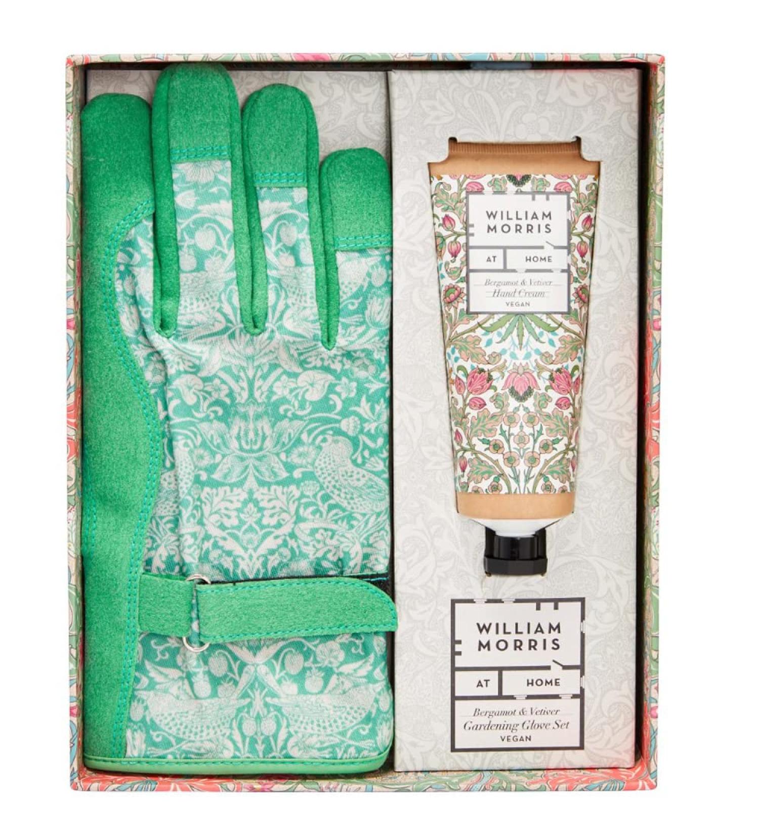 William Morris At Home Gardening Glove Set with Hand Cream 100ml - Buy Online on GoSupps.com