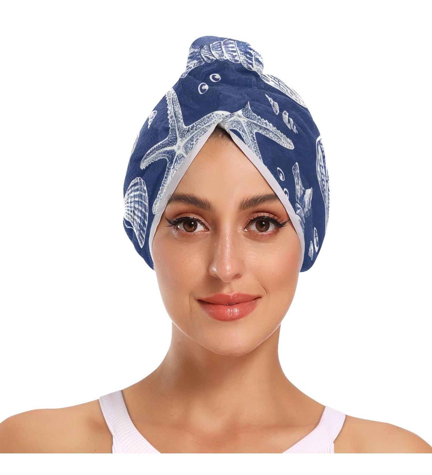 Super Absorbent Hair Towels 2 Pack | Quick Dry Hair Turbans for Women & Girls | Ideal for Travel & Home Use - Buy Online on GoSupps.com