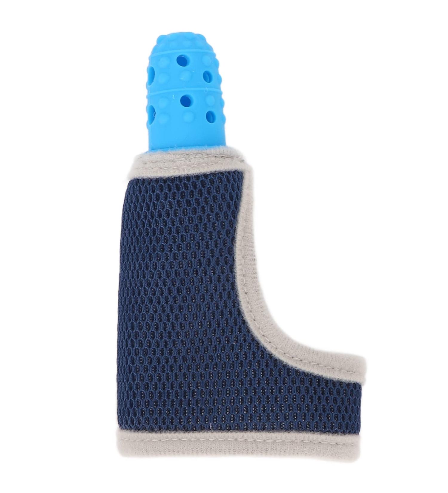 Buy Blue Silicone Baby Finger Protection Ring | Thumb Sucking Stopper & Breathable Wristband for Toddlers | International Shipping Available - Buy Online on GoSupps.com