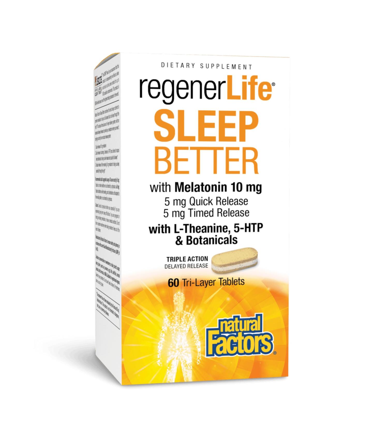 Natural Factors REGENERLIFE Sleep Better 60 Tablets - Buy Online on GoSupps.com
