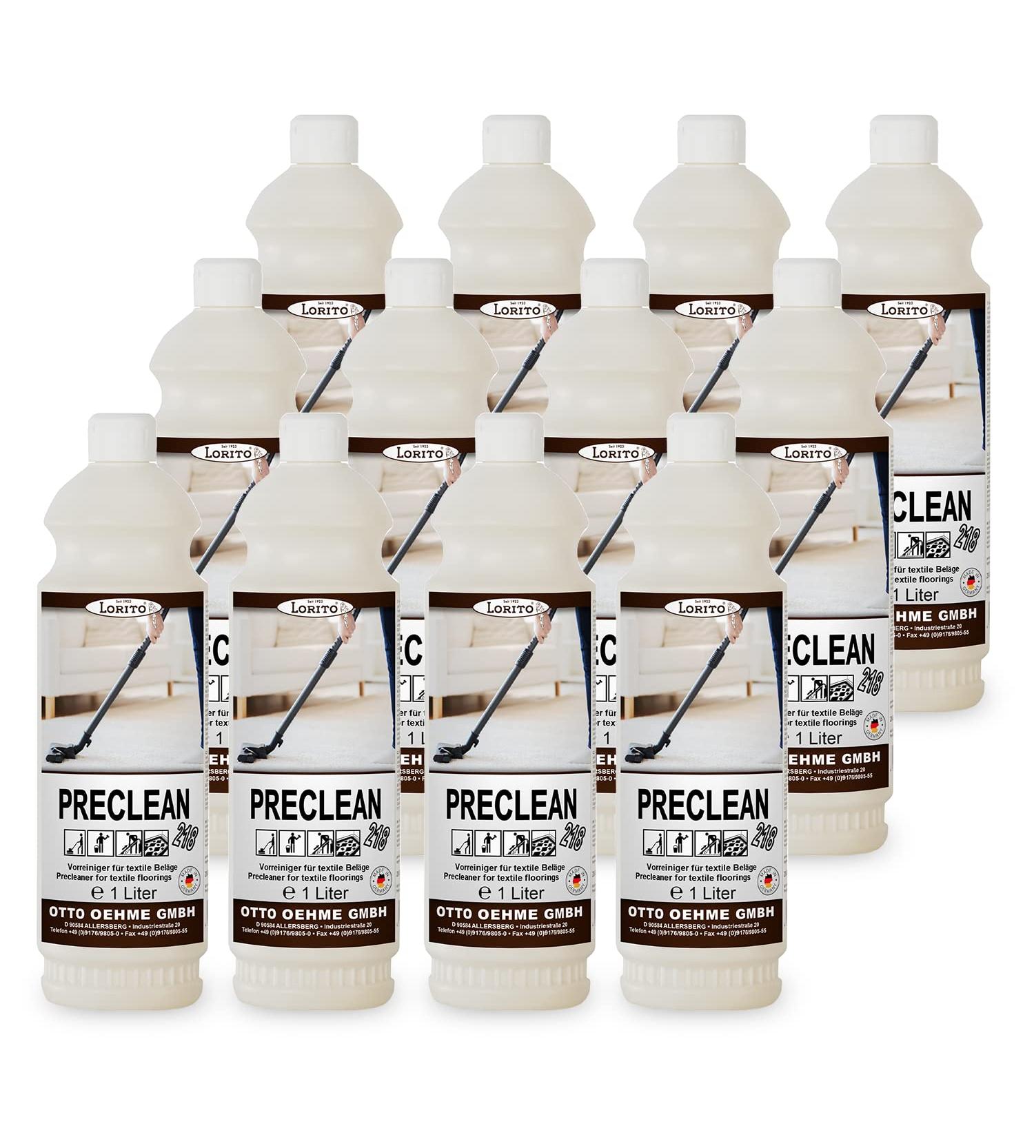 Buy Lorito Preclean 12x1L - Eco-Friendly Upholstery Cleaner & Stain Remover for Sofas & Carpets - Buy Online on GoSupps.com