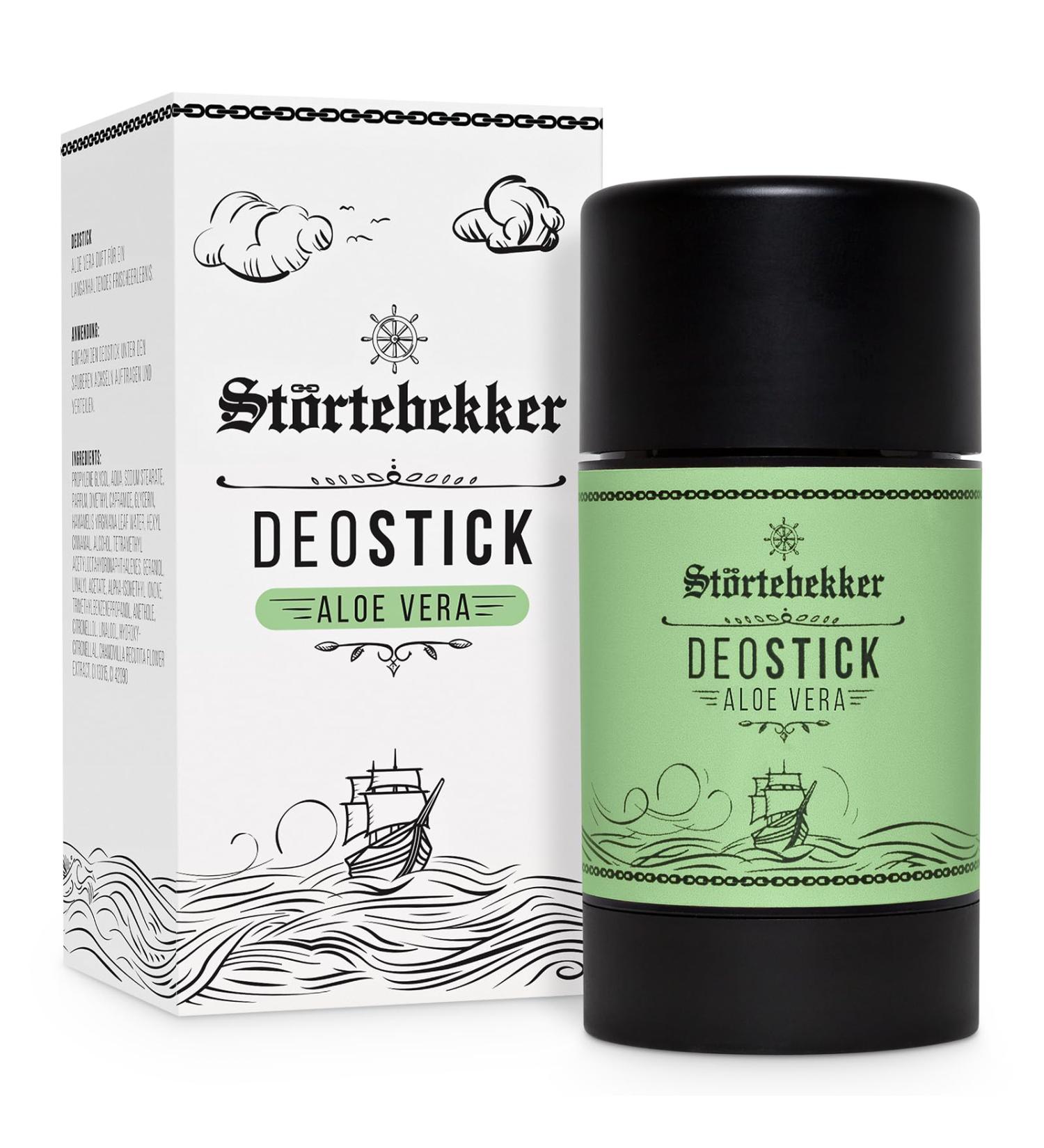 St rtebekker Premium Deodorant Stick with Aloe Vera - Refreshing Deodorant for Men - For Long-Lasting Freshness - Gift Idea for Men - Made in Germany - 75 g - Buy Online on GoSupps.com