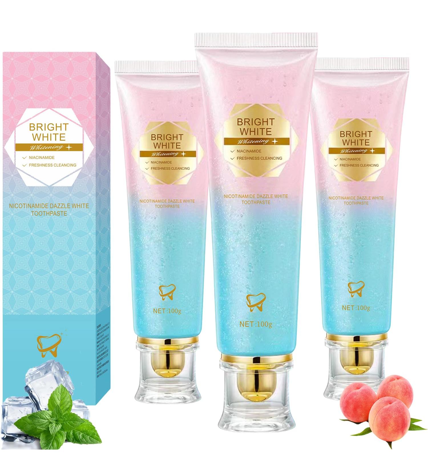 Niacinamide Whitening Toothpaste Niacinamide Toothpaste Intensive Whitens Teeth Protects Enamel Removes Stains & Refreshes Breath Daily Oral Care at Home Mint Flavor (3) 1 Ounce (Pack of 3) - Buy Online on GoSupps.com