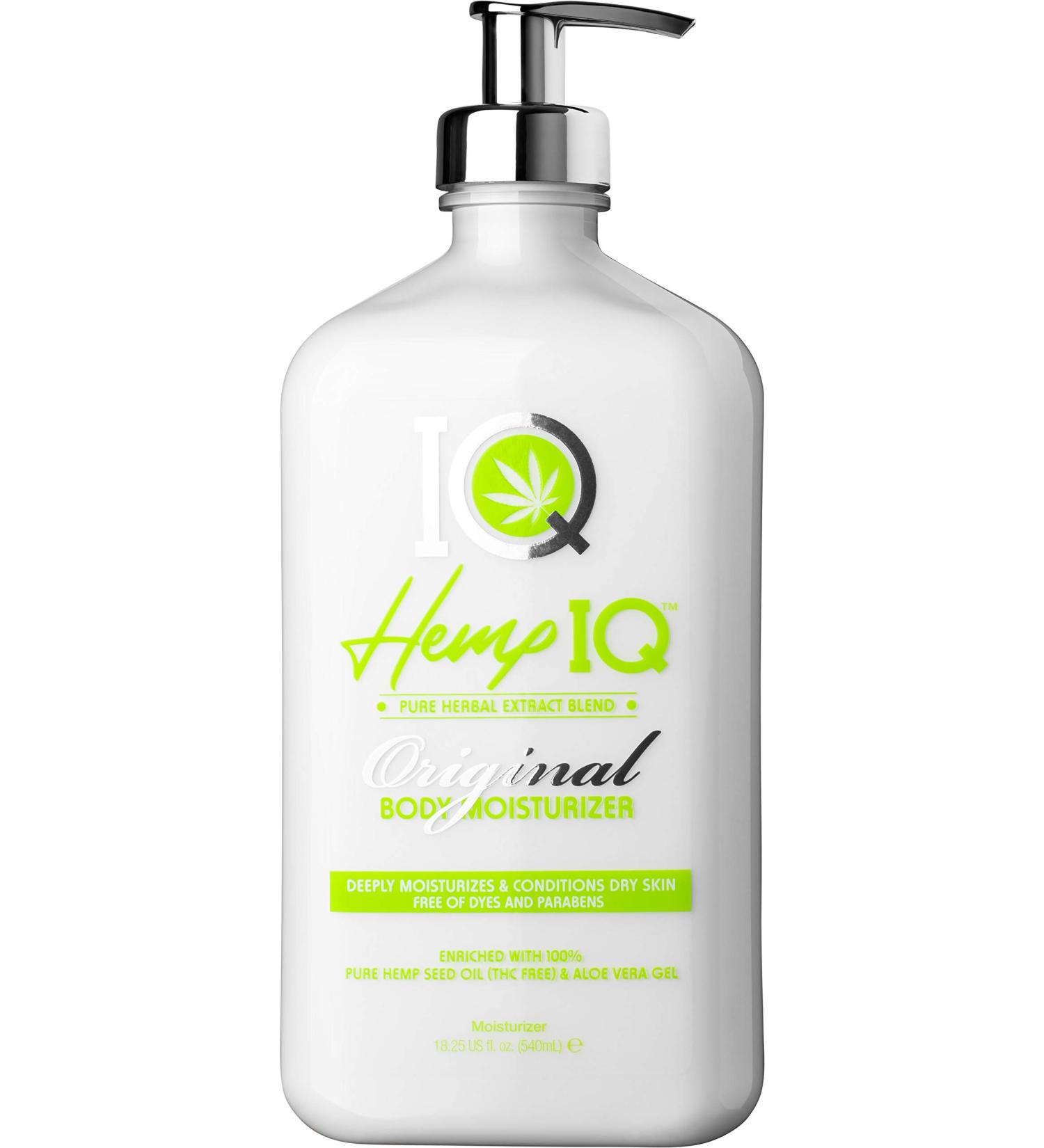 HEMP IQ Original Body Moisturizer | 100% Pure Hemp Seed Oil | Ultra-Hydrating Daily Moisturizer 18.25 oz. - Buy Online on GoSupps.com