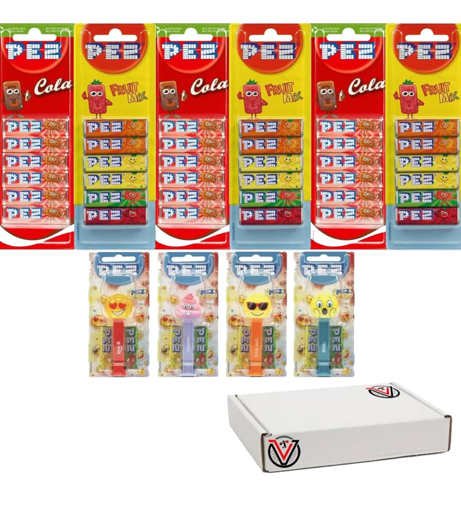 06 x VIMIX Fruit Cola Mix Refills Packs 51g - 02 Mixed Flavours with 01 Random Fun Pezmoji dispenser 17g - Buy Online on GoSupps.com