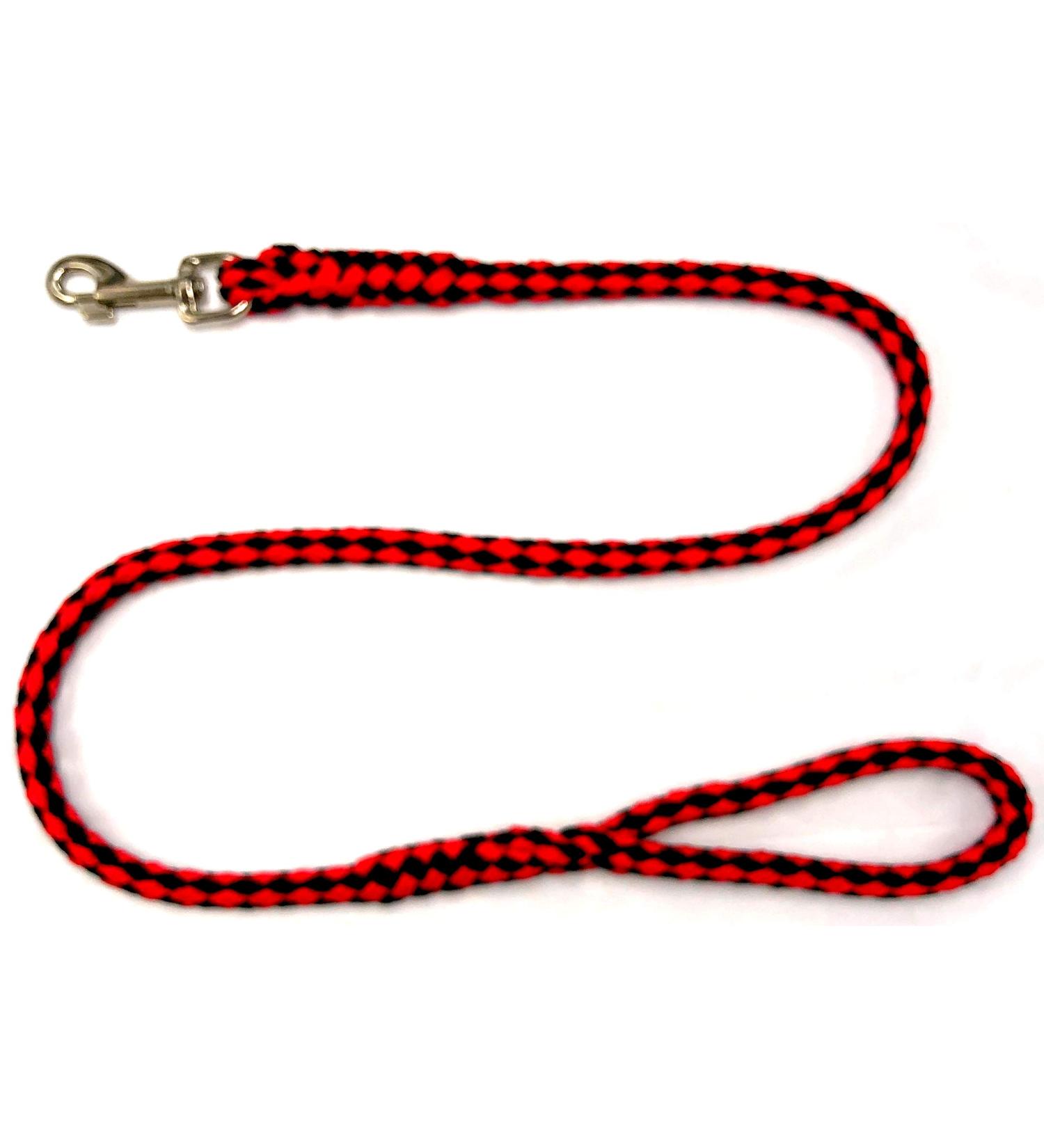 Dog leash large dogs jumbo with hand loop up to 80 kg / guide leash / practice leash / training line very stable 17 colors (2m black and red) 2m black-red