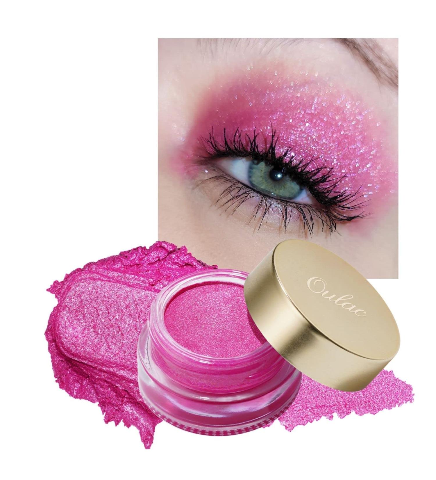 Oulac Hot Pink Glitter Eyeshadow - Highly Pigmented, Waterproof & Long Lasting Eye Shadow for Women - Multi-use Shimmer Glitter Makeup - 0.42 oz (09) Pink - Buy Online on GoSupps.com