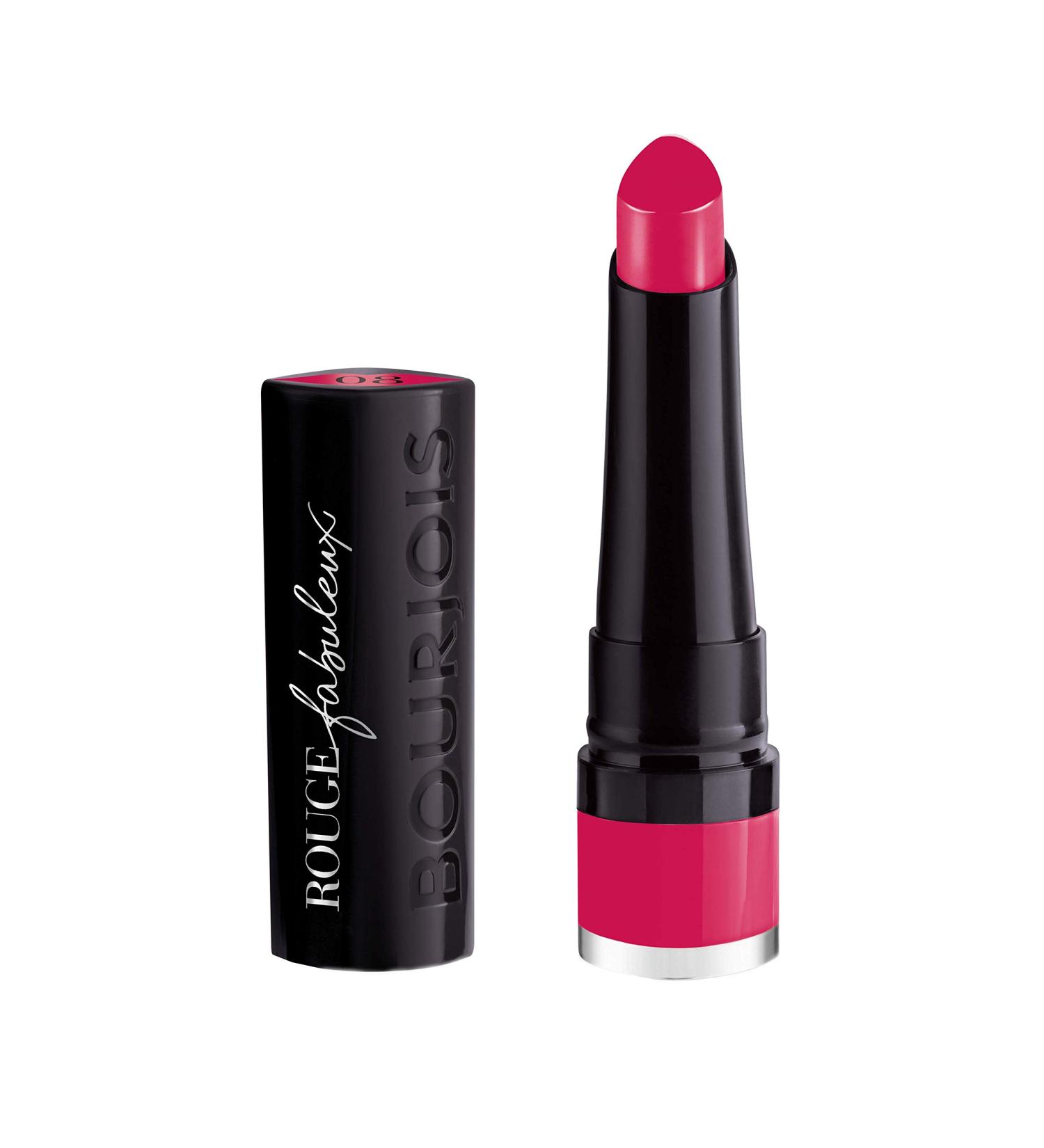 Bourjois Rouge Fabuleux Lipstick 008 Once upon a Pink - 2.3g | Long-Lasting Formula | Vibrant Color | 1 Count - Buy Online on GoSupps.com