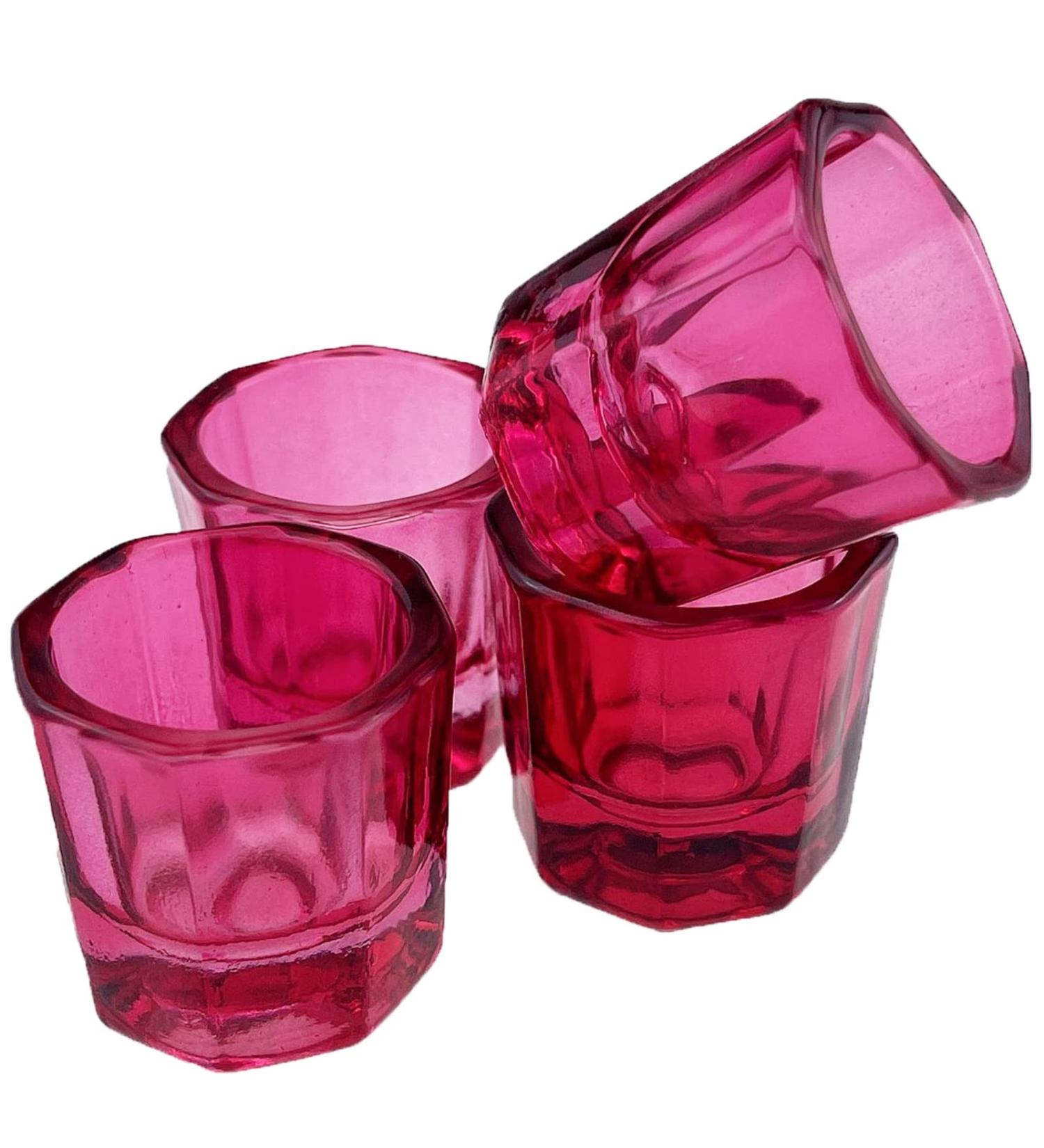 Drehdy 4 PCS Nail Art Acrylic Liquid Powder Dappen Dish Glass Set - Buy Online on GoSupps.com