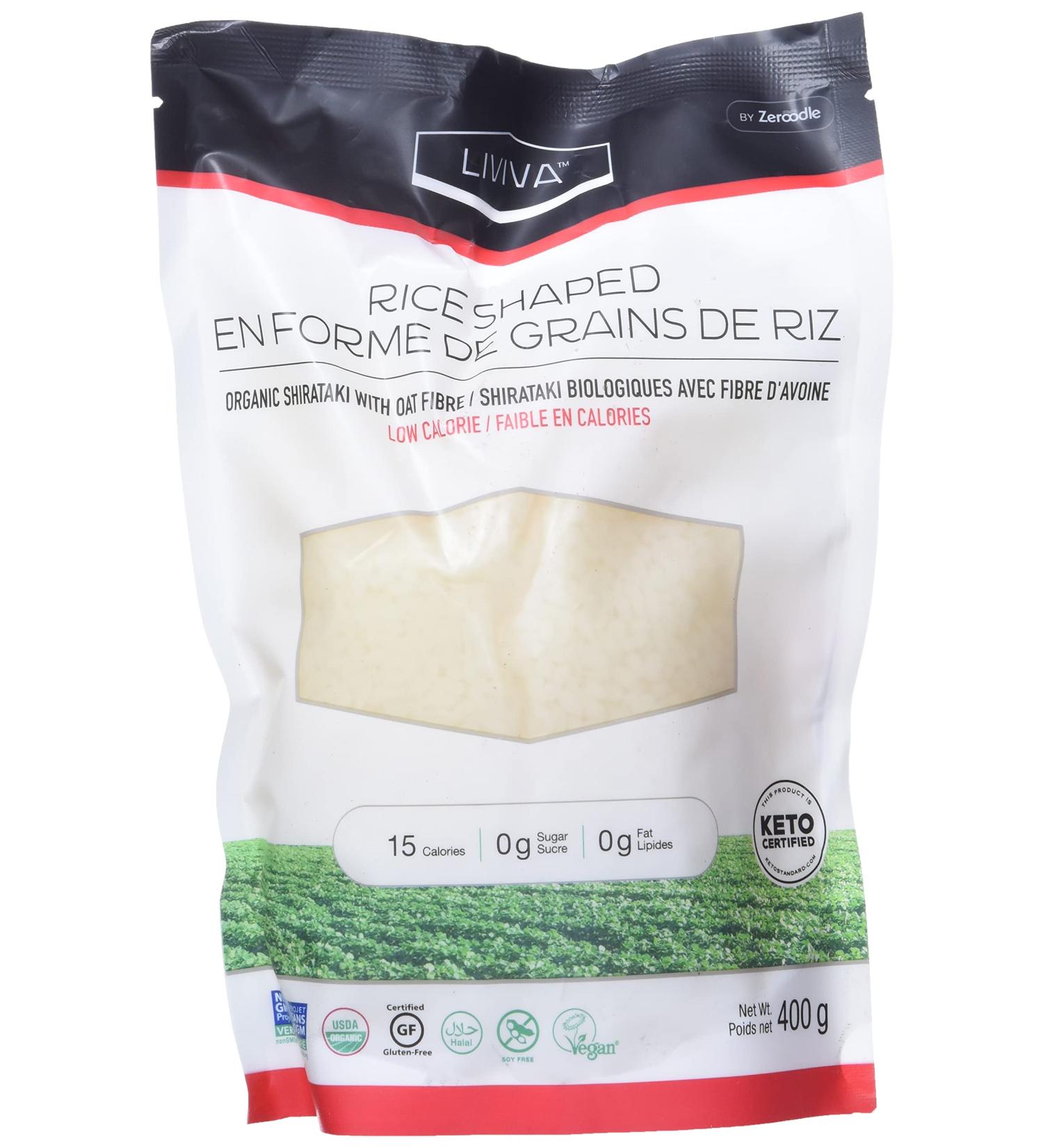 LIVIVA Keto Organic Shirataki Rice - Low Calorie 14 oz (Pack of 6) | Healthy & Guilt-Free Meal Option - Buy Online on GoSupps.com