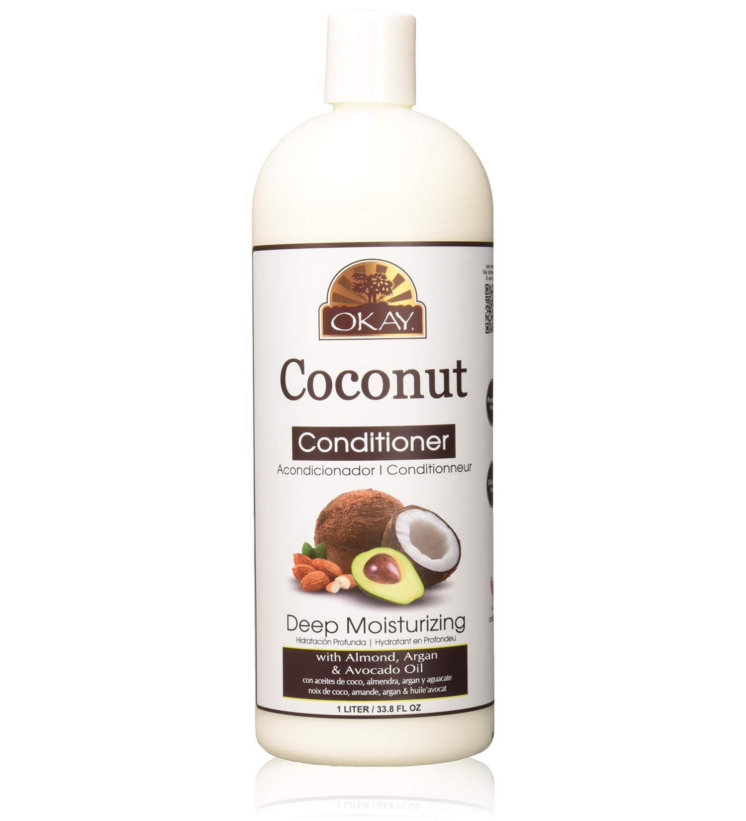 OKAY Coconut Deep Moisturizing Conditioner - Sulfate Silicone & Paraben Free for All Hair Types - 33oz Made in USA - Buy Online on GoSupps.com
