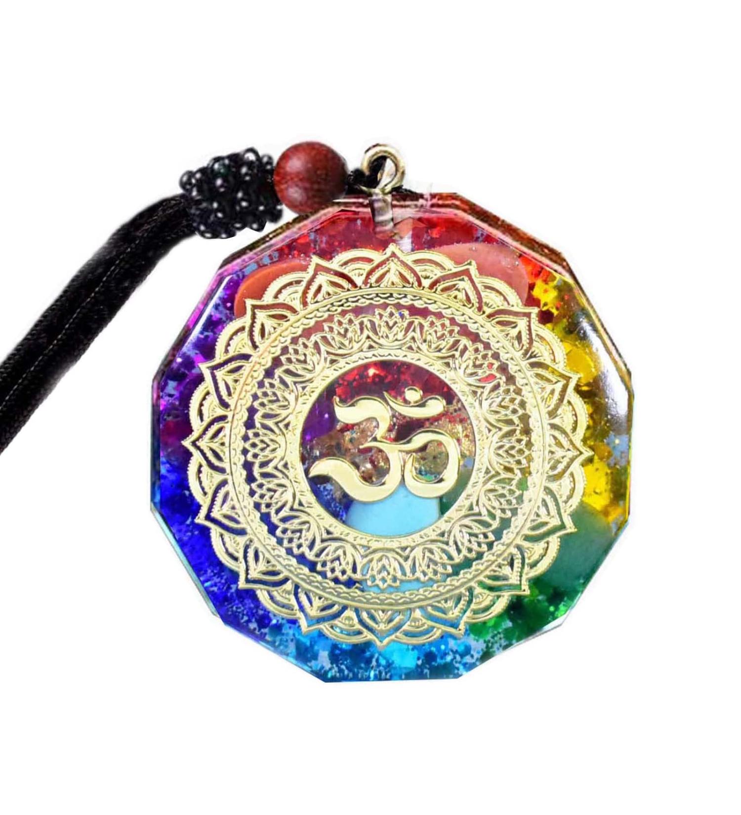 Sinymilk Om Aum Symbol Energy Protection Orgonite Pendant Reiki Healing Stones Necklace - Buy Online on GoSupps.com