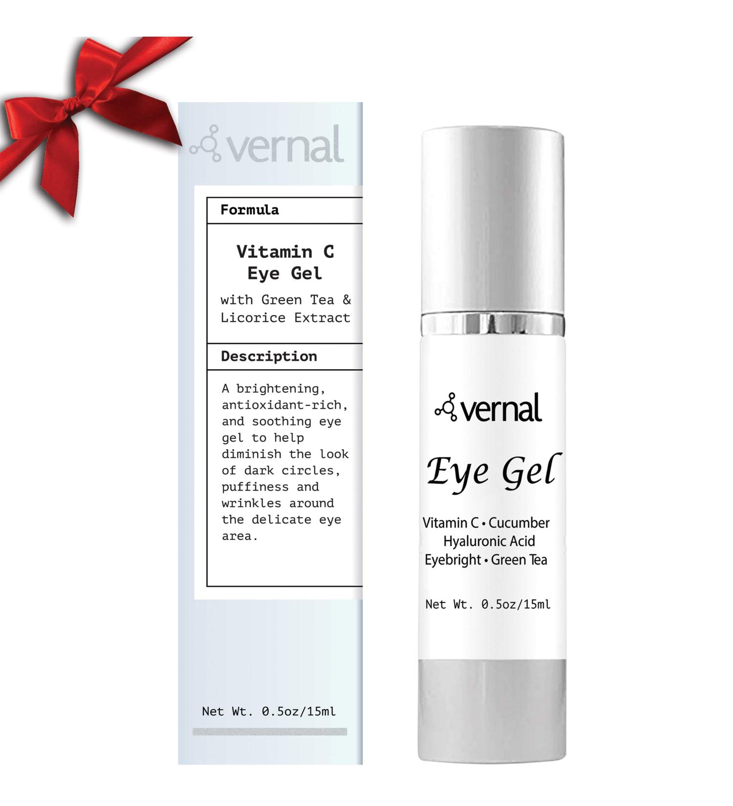 Vernal Eye Treatment Cream - Repair Dark Circles & Puffiness with Collagen, Vitamin C & K | Brighten & Refresh Tired Eyes | Best Eye Gel - Buy Online on GoSupps.com