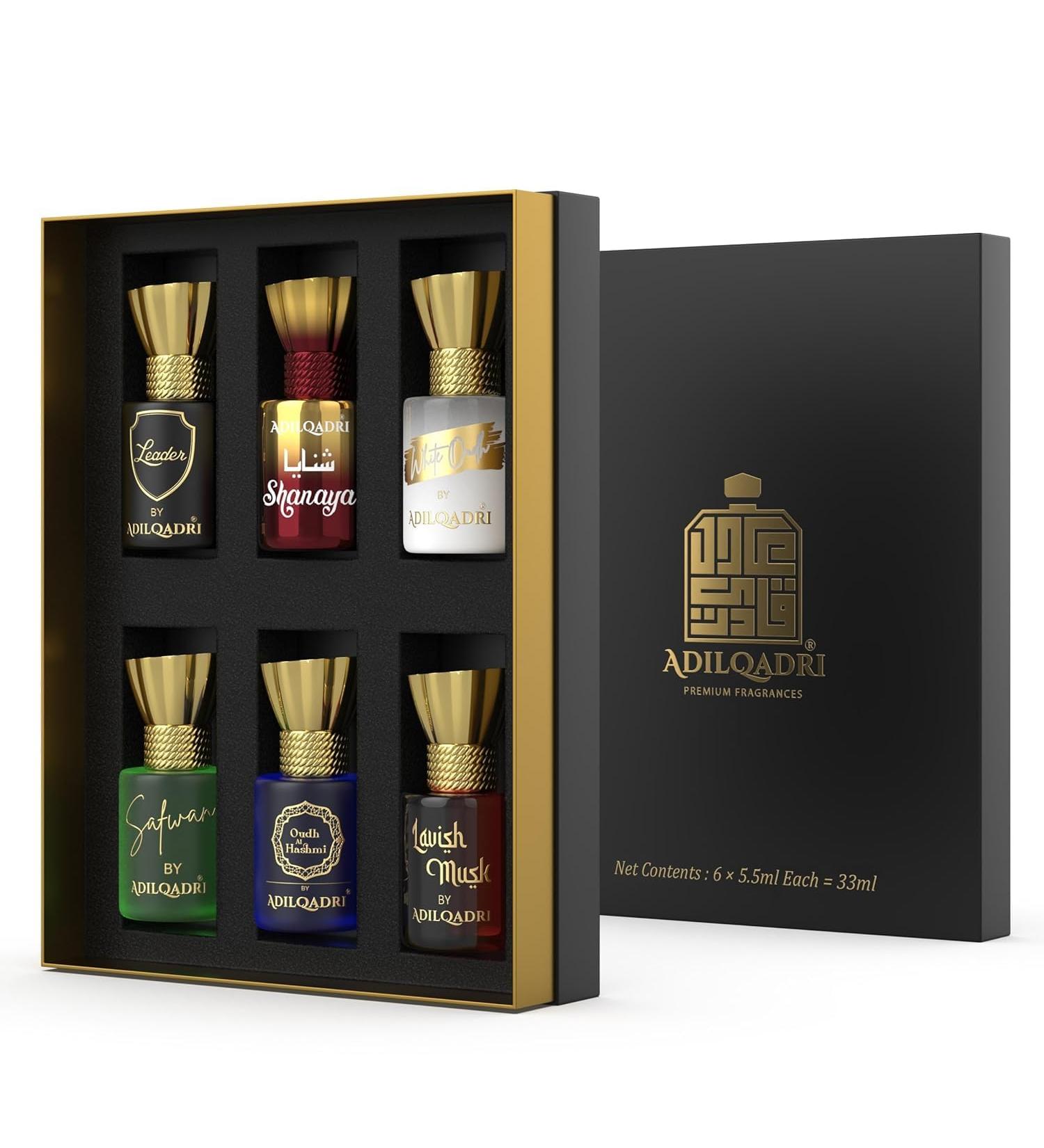 Adil-qadri Assorted Luxury Alcohol Free Long Lasting Roll-on Attar Perfume Gift Set for Unisex Alcohol-free for All Occasions (6 Ml/0.2 Fl Oz Each) - Buy Online on GoSupps.com