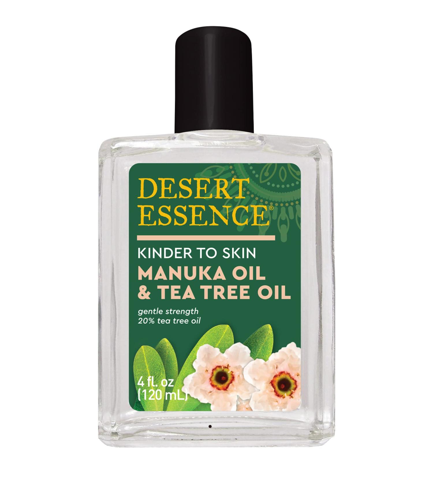 Desert Essence Manuka & Tea Tree Oil Blend - 4 fl oz | Gluten-Free, Vegan, Cruelty-Free | Soothing, Irritation-Reducing Formula for Sensitive and Blemish-Prone Skin - Buy Online on GoSupps.com