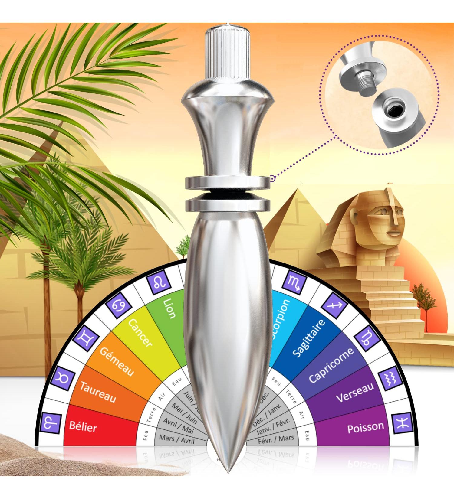 Buy Egyptian Thot Pendulum - Radiasthesia & Geobiology - Silver 38g - Esoteric Oracle Tool for Mood & Energy - International Shipping Available - Buy Online on GoSupps.com