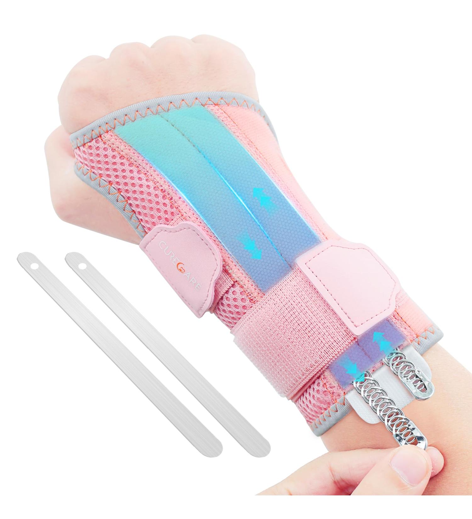 Buy Curecare KarpalTunnel 2-in-1 Wrist Support - Carpal Tunnel Relief with Metal Stabilizers (S/M Right) - International Shipping Available - Buy Online on GoSupps.com