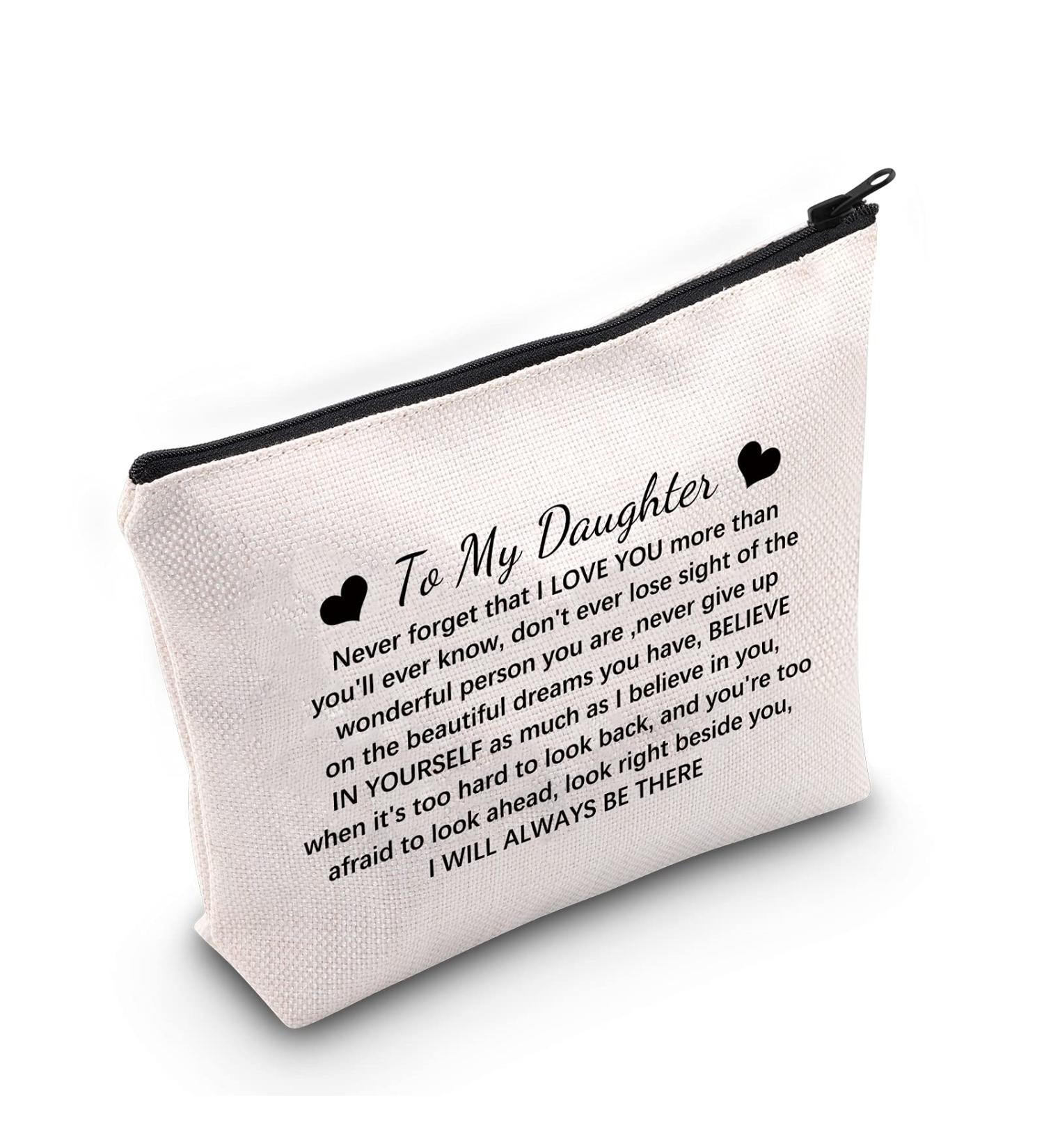 Mother's Sentimental Gift: Sweet 16 Makeup Bag for Daughter's Birthday and Graduation - Buy Online on GoSupps.com