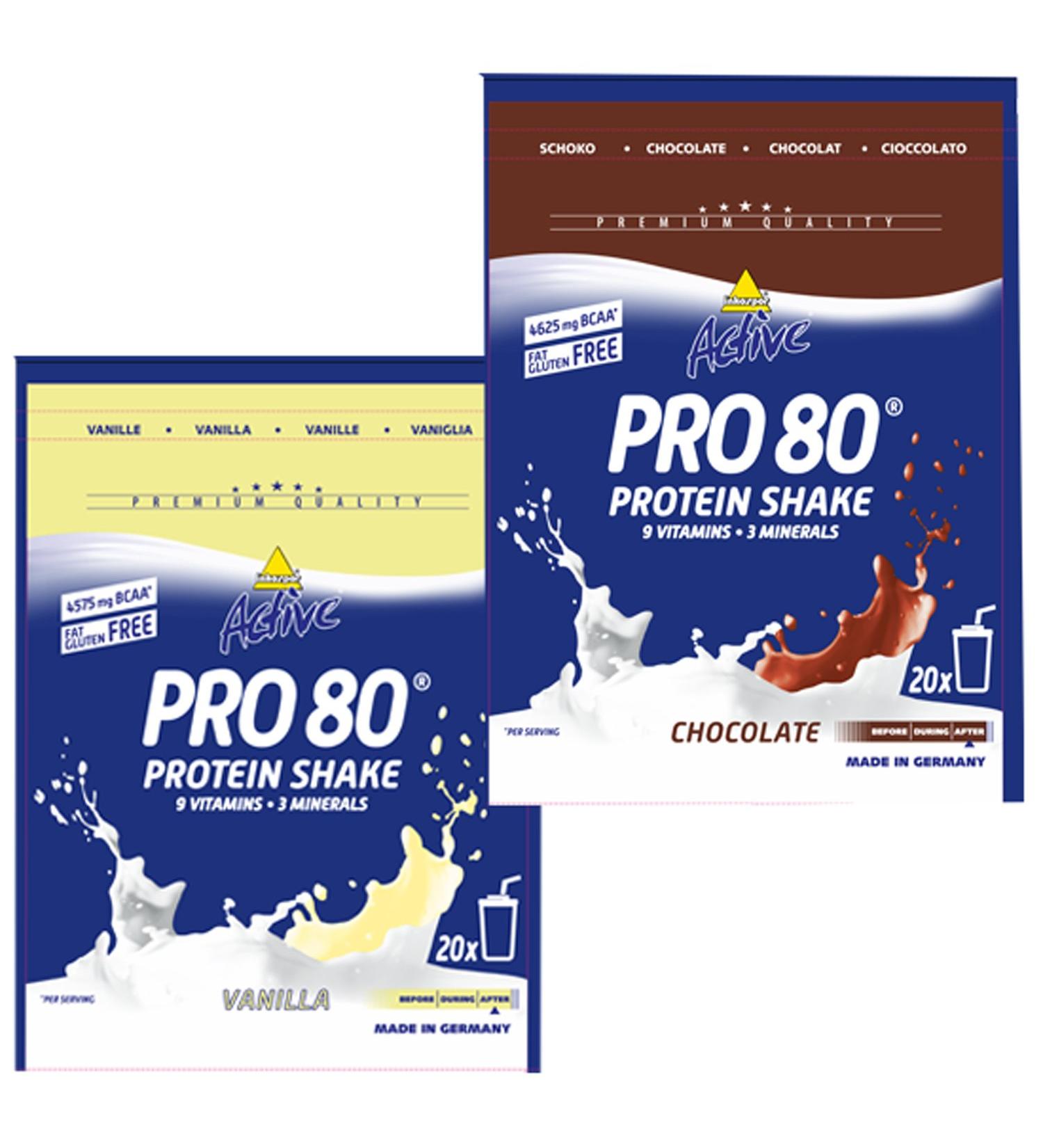 Inko Active Pro 80 Bags 2-Pack (2x500g) - Chocolate & Vanilla | International Shipping Available - Buy Online on GoSupps.com