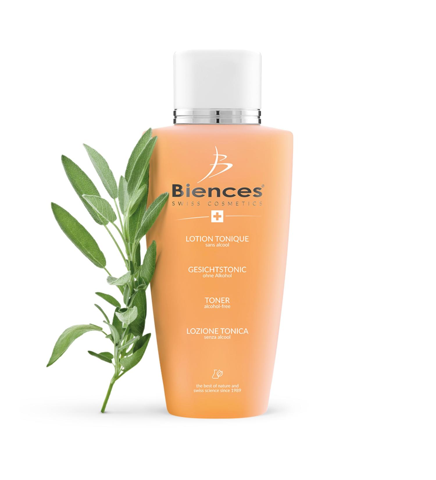 Biences Swiss Cosmetics - Hypoallergenic Facial Toning Lotion with Apricot Oil - Alcohol Free - 100/100 Yuka & 99.92% Natural - Suitable for Sensitive Skin - Vegan and 100% Swiss - 250ml - Buy Online on GoSupps.com