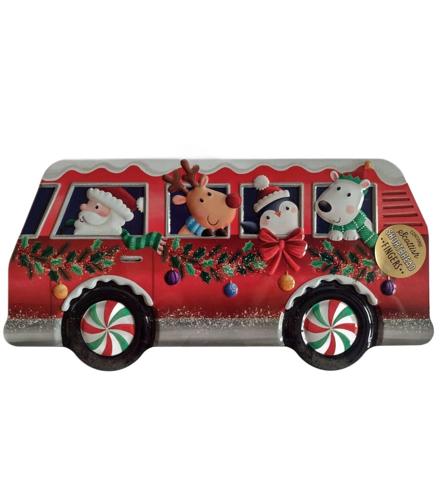 Christmas Campervan Scottish Shortbread Biscuits in a Tin - Ideal Festive Biscuits For Christmas
