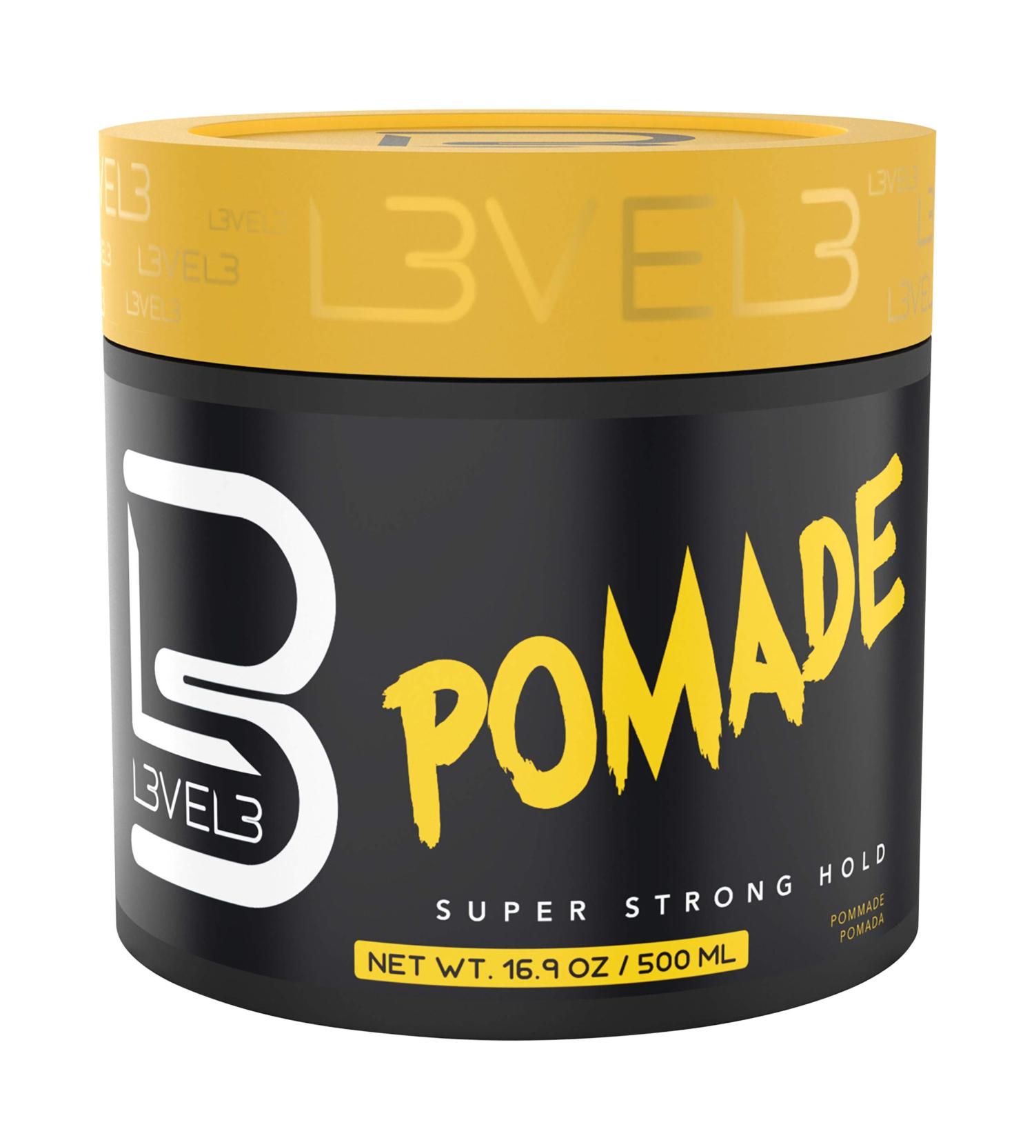 Level 3 Pomade - Keratin-Infused Men's Hair Pomade for Stronger, Voluminous Hair - Long-Lasting Hold (500 ML) - Buy Online on GoSupps.com