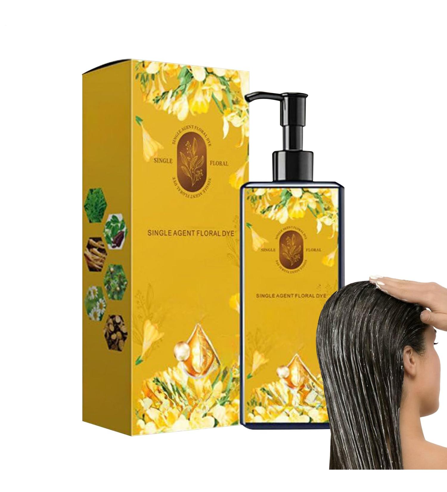 Linsition Natural hair color shampoo cream hair coloring long lasting conditioner strengthening shampoo for men and family black - Buy Online on GoSupps.com