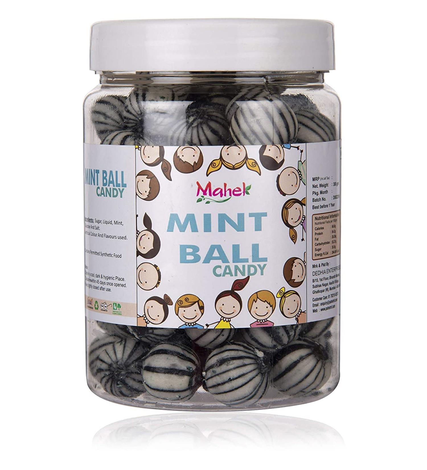 Mahek Flavoured Candies (Mint Ball Candy 300 gm)_Packing May Vary