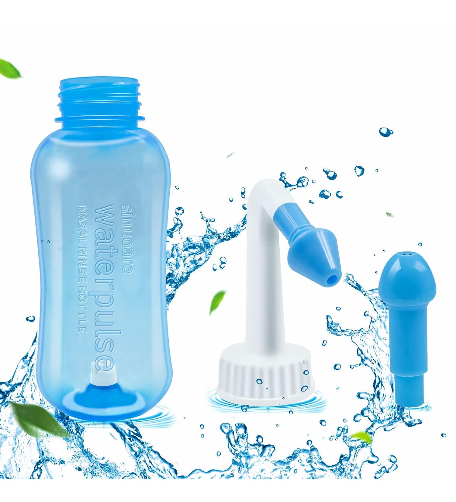 Abnaok Nasal Wash Bottle - 500ML Sinus Rinse & Nasal Irrigation for Adults & Kids - International Shipping Available - Buy Online on GoSupps.com