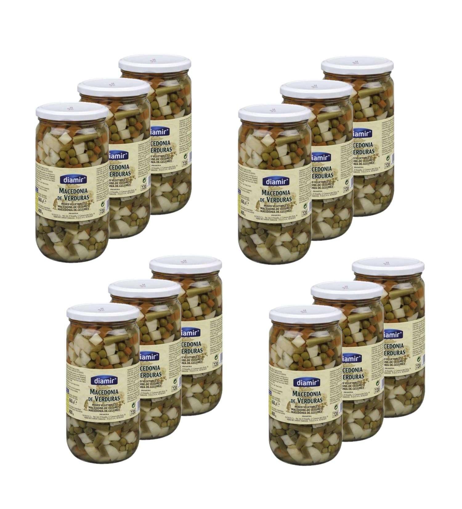 Lot 12x Natural vegetable mix - 660g jar