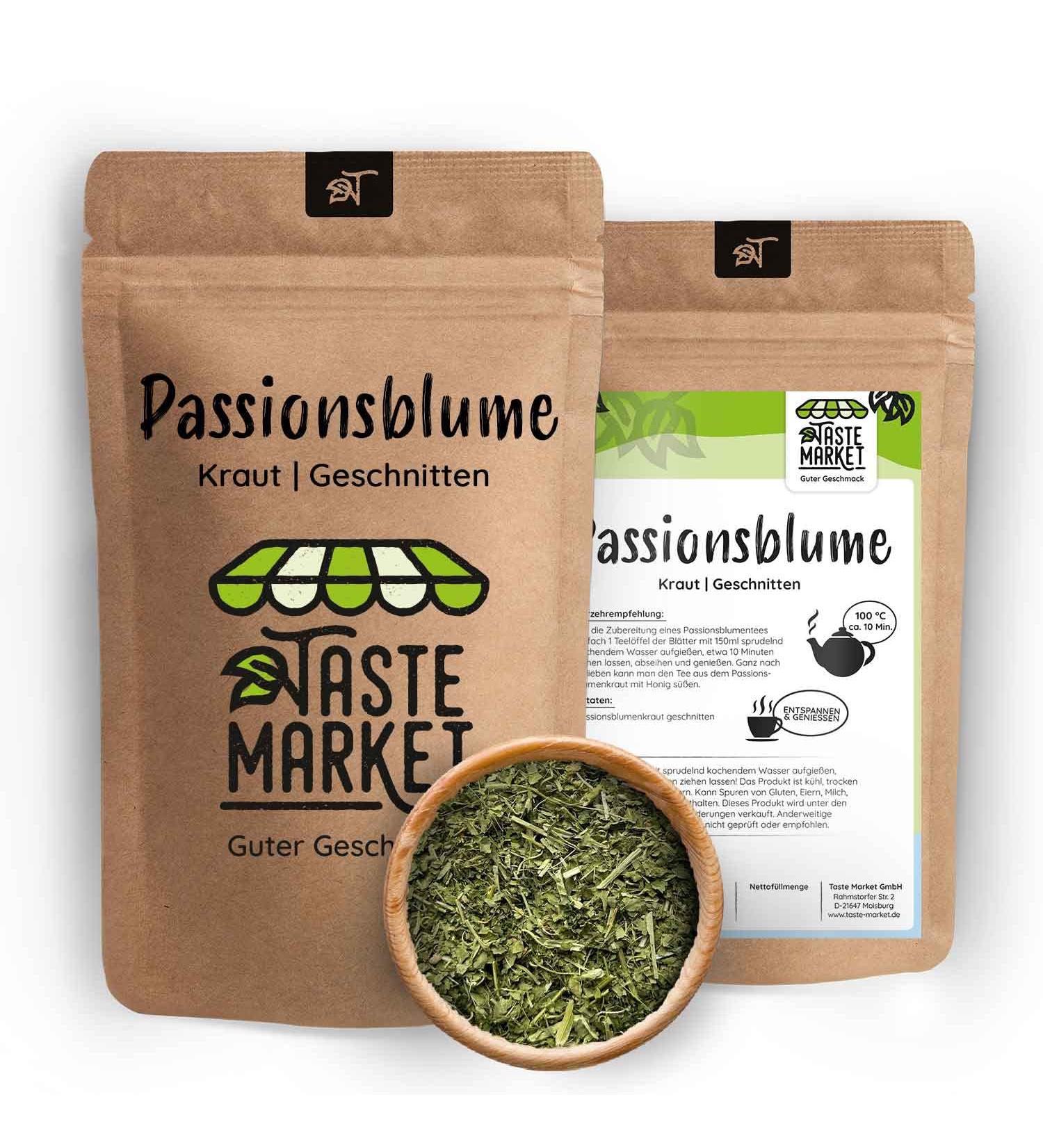  TASTE Guter Geschmack Taste Market 2 kg Passionflower Herb | Cup | Passionflower Tea | Herbal Tea | Pure Natural - Buy Online on GoSupps.com