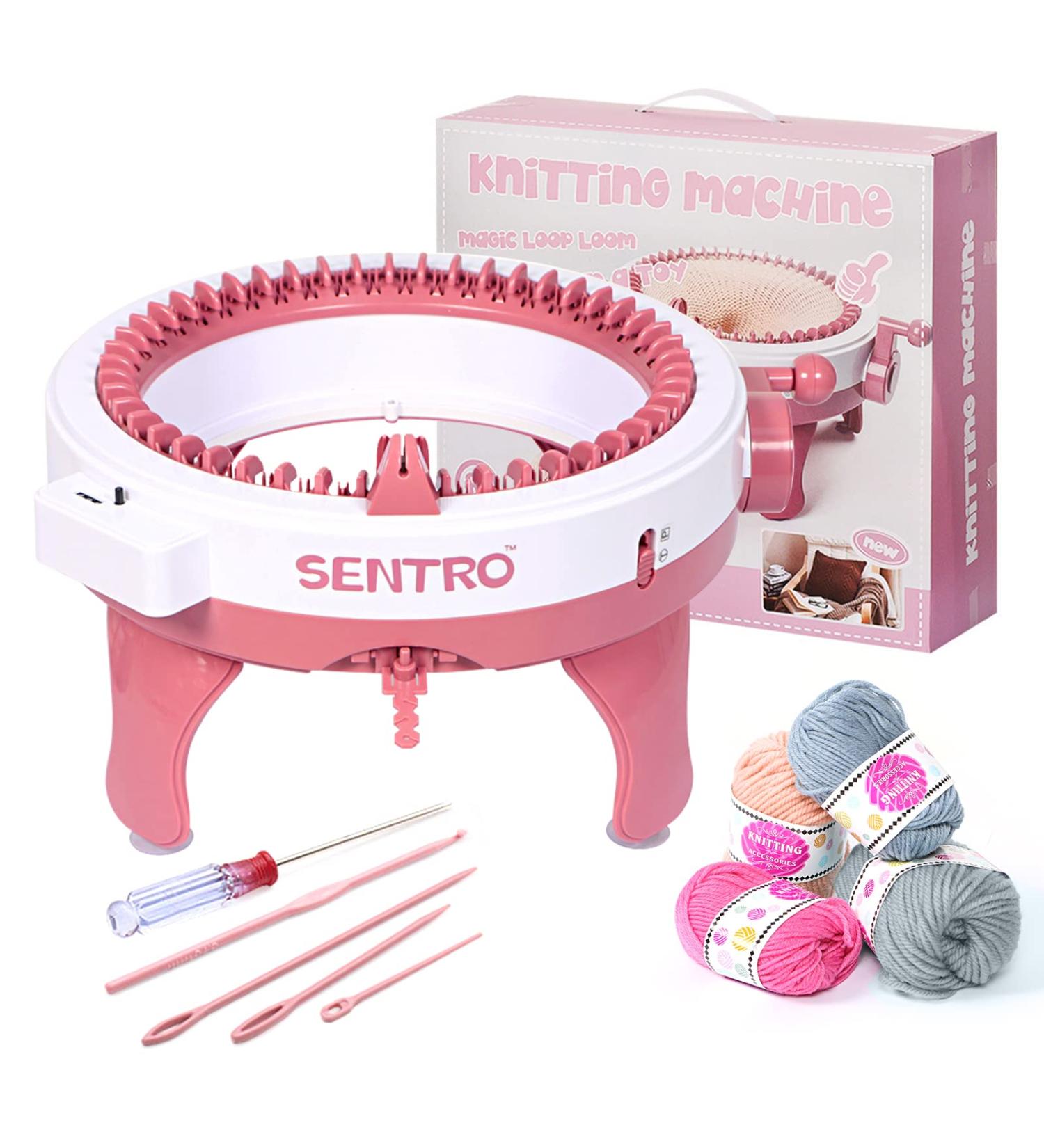 48 Needle Smart Knitting Machine with Row Counter - DIY Knit Loom Kit for Hats, Scarves, Gloves, Socks - Adults & Kids - Buy Online on GoSupps.com