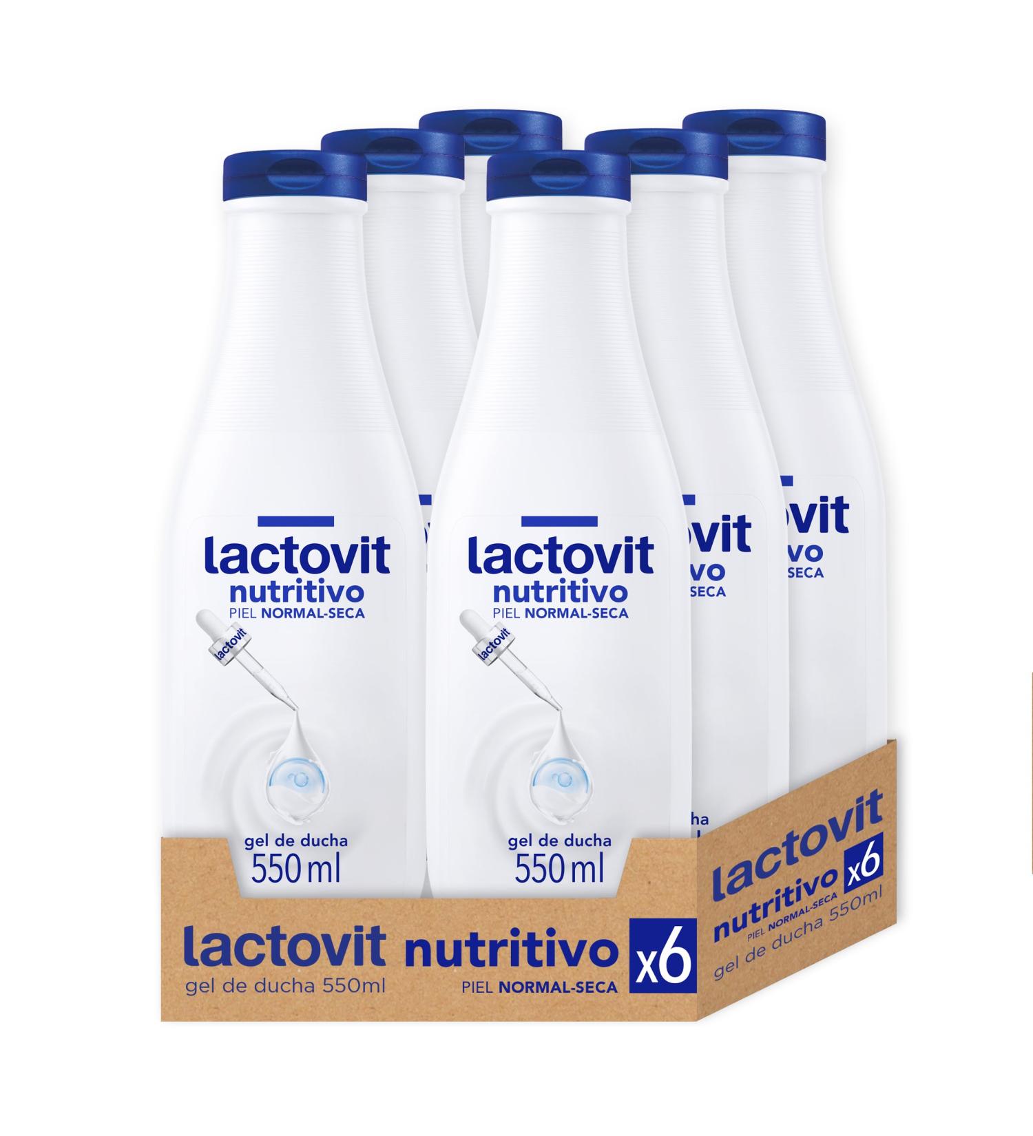  Lactovit Lactovit - Nourishing and moisturizing shower gel for strong and youthful skin creamy and light texture formulated with ProLactic10 for daily use for normal and dry skin - Pack of 6 x 550 ml - Buy Online on GoSupps.com