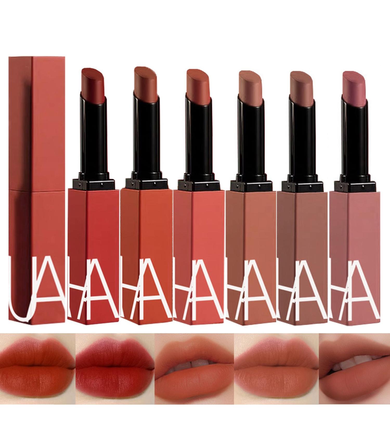 Buy 6 Colors Red Silky Velvet Matte Lipstick | Waterproof & Long-Lasting | Infused with Vitamin E | 24-Hour Smudge-Proof Makeup Gift for Women - Buy Online on GoSupps.com