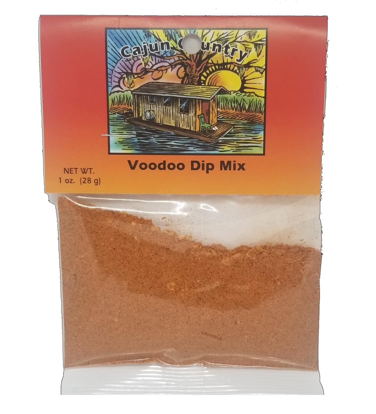 Cajun Country Voodoo Dip Mix, 1 Ounce Packet (Makes 2.5 Cups of Dip - No MSG Blend)