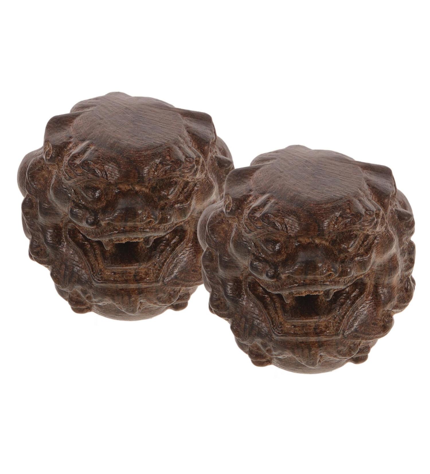 PopetPop Wooden Massage Balls - 2PC Baoding Balls for Stress Relief & Self-Massage | Chinese Health Exercise Tool - Buy Online on GoSupps.com