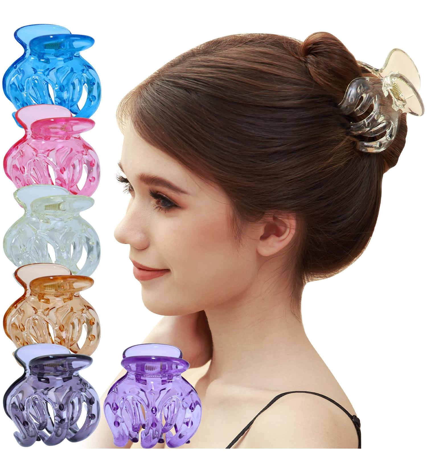 High-Quality RC ROCH 6 Pumpkin Clamp Octopus Spider Hair Clip - Transparent Medium Claw for Women - Buy Online on GoSupps.com