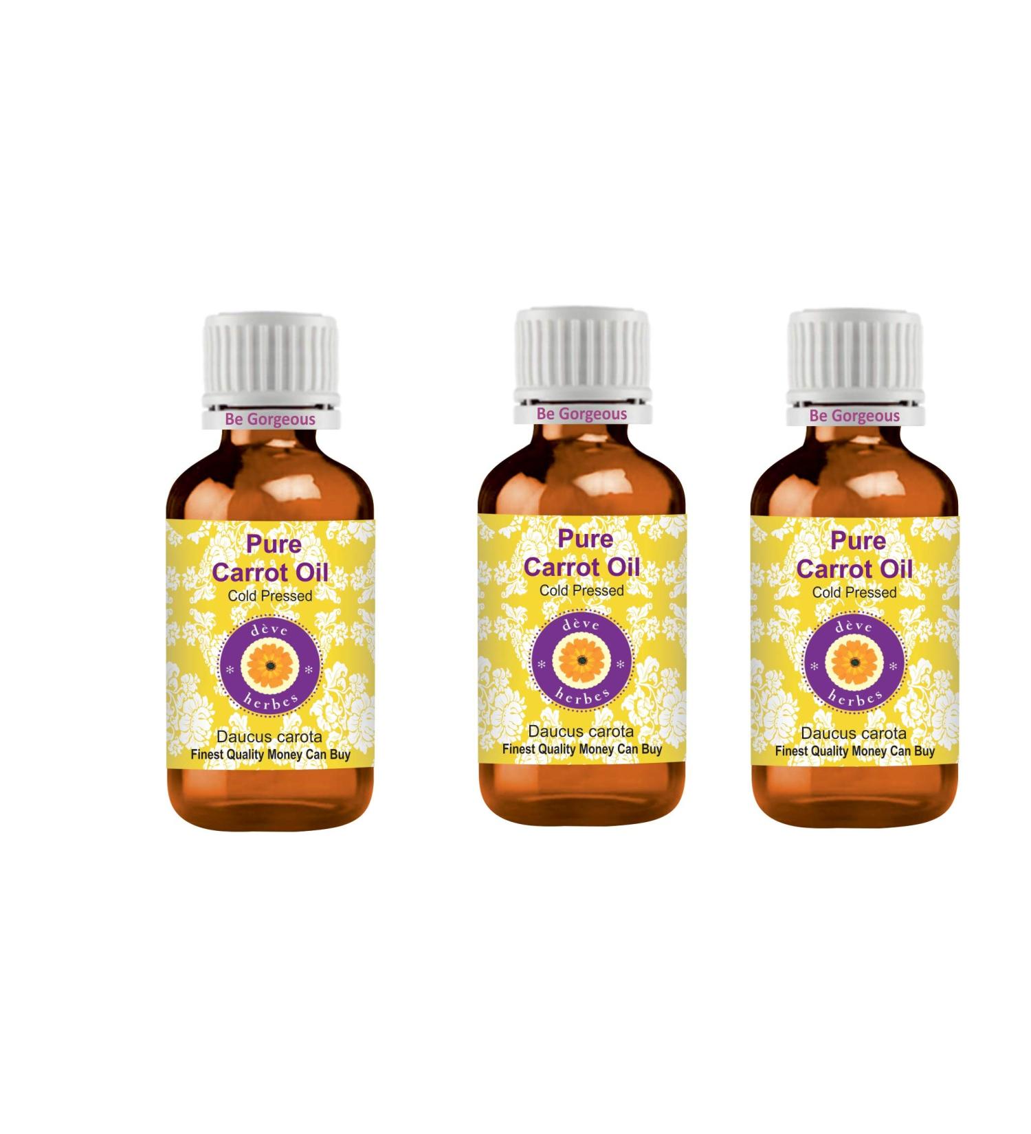 Deve Herbes Reines Karotte l - Kaltgepresst Therapeutische Qualit t 3 x 100ml - Nat rliches Hautpflege l Internationaler Versand - Buy Online on GoSupps.com