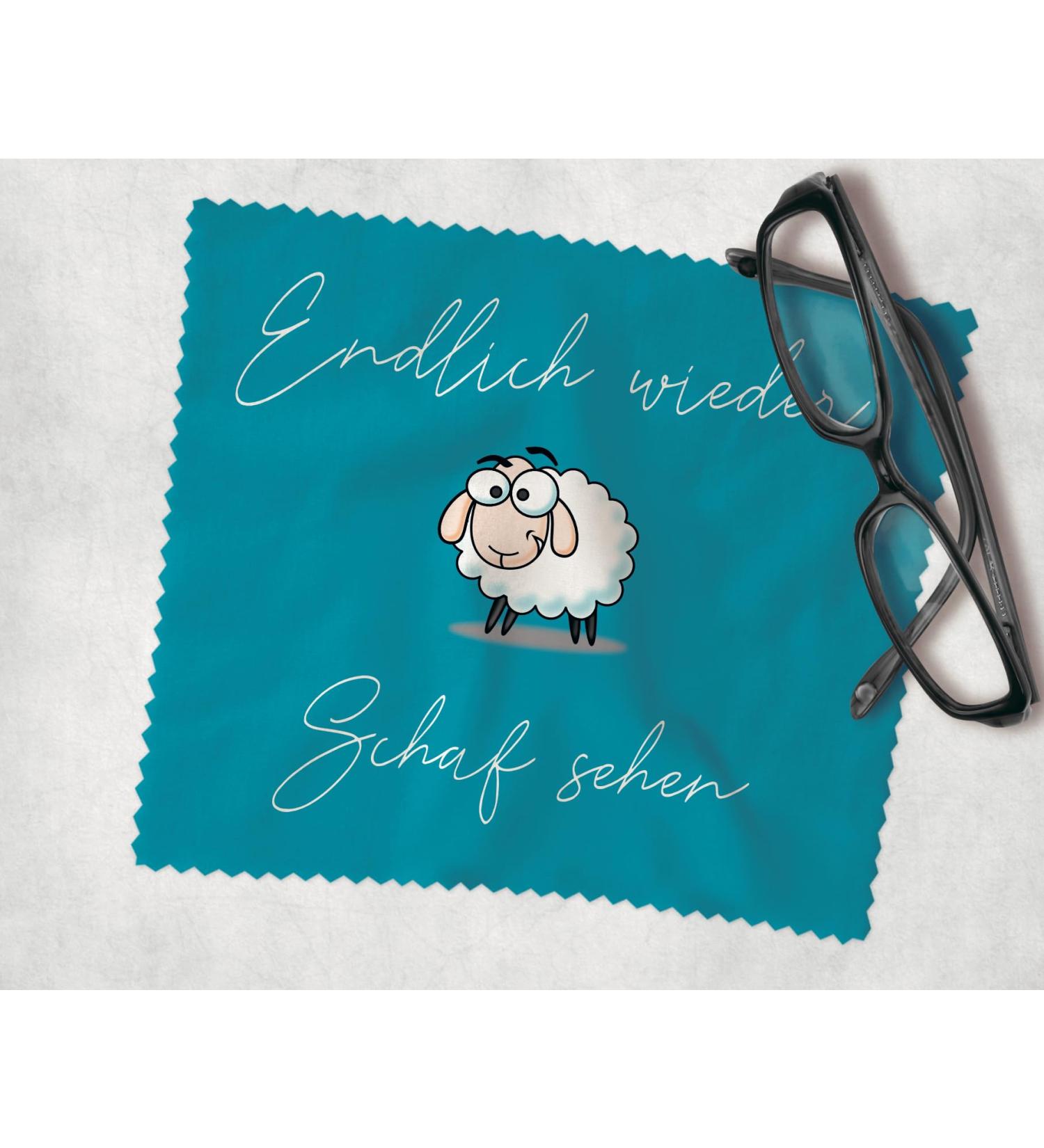 Farbwuselei Glasses Cleaning Cloth Finally Seeing Sheep Again Cloth Cleaning Cloth Glasses Cloth Display Cloth (Turquoise)