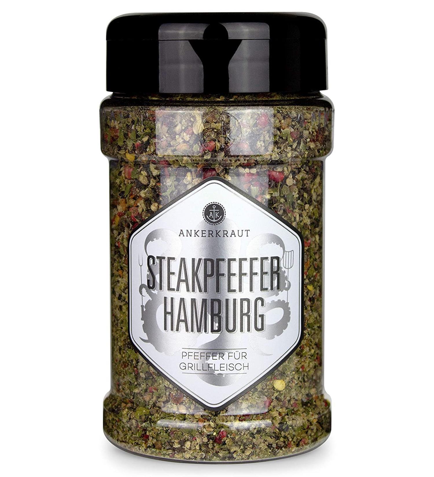 Ankerkraut Steak Pepper Hamburg - Premium Hanseatic Grill Spice Blend 170g Shaker for Perfectly Seasoned Meat - Buy Online on GoSupps.com
