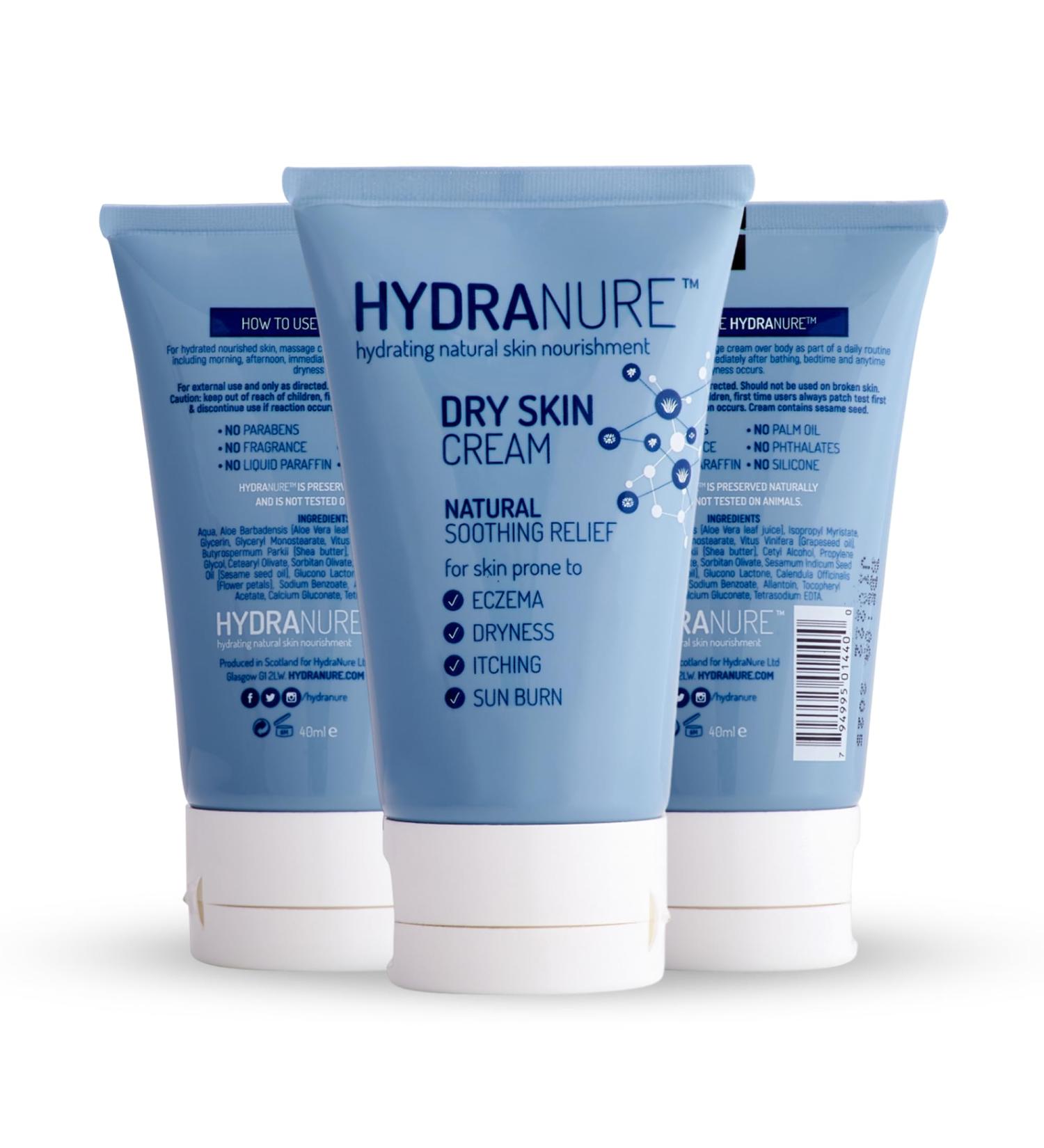 HydraNure Natural Organic Eczema Cream | Soothes, Repairs & Protects | For Babies & Adults | 120ml - Buy Online on GoSupps.com