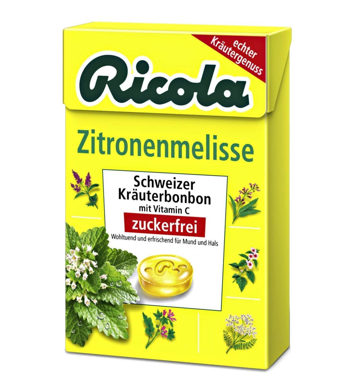 Ricola Lemon Balm without sugar 50 g 5 pack