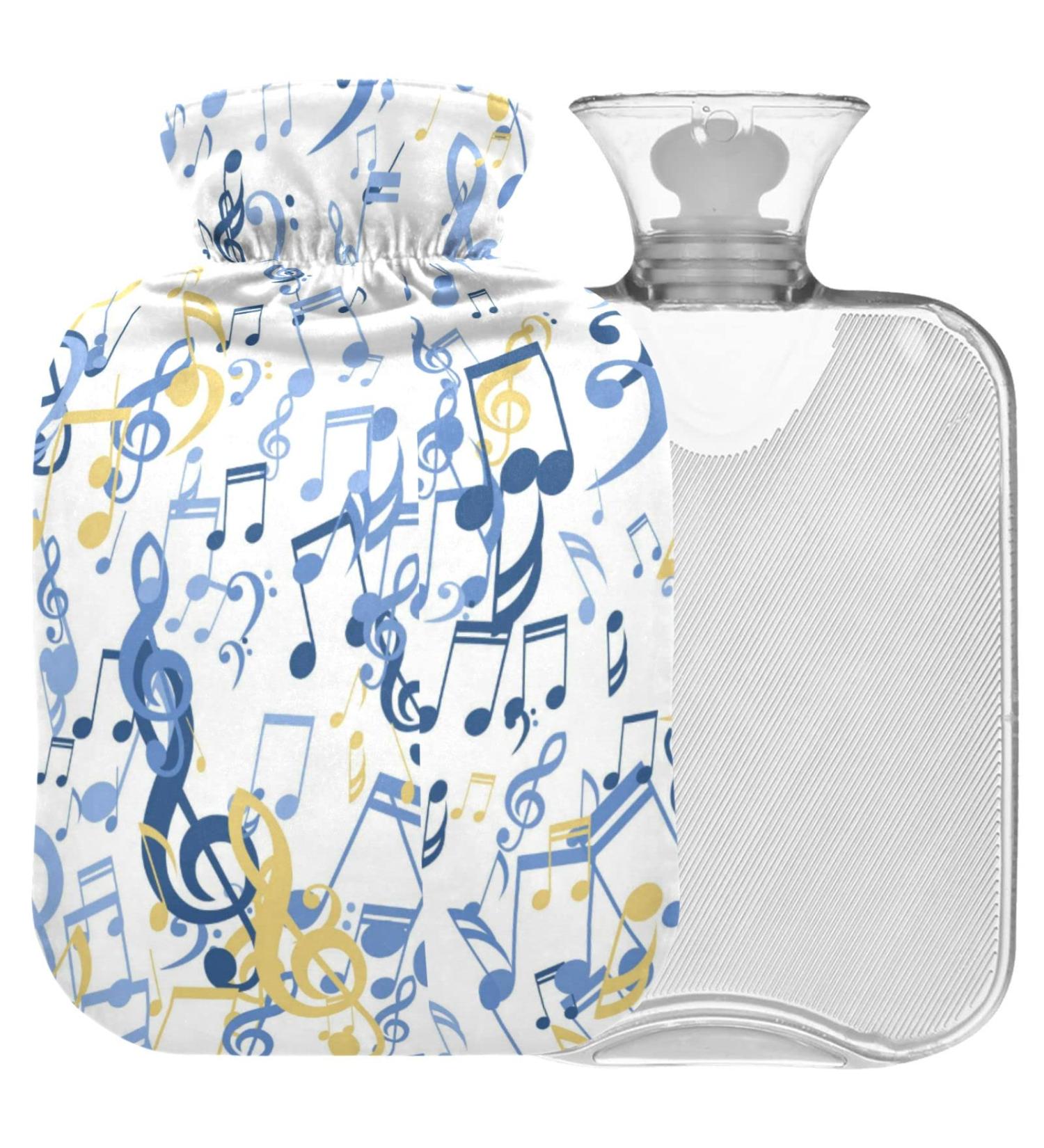 Buy Naanle 2L Musical Hot Water Bottle - Large Transparent Bag for Bed & Hand/Foot Warmer - Heat & Cold Therapy for Pain Relief - Buy Online on GoSupps.com