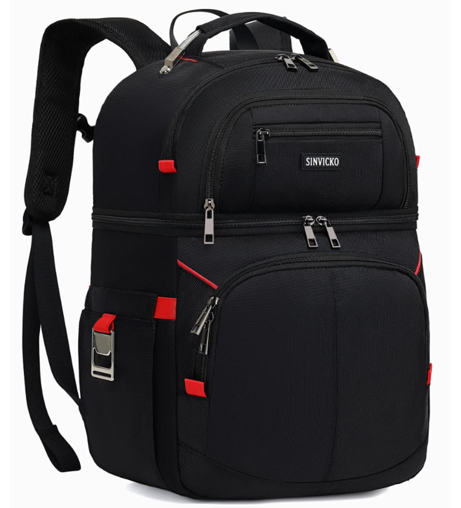 Insulated Cooler Backpack - Waterproof & Leak Proof - 30 Can Capacity - Keeps Food and Drinks Hot/Cold for 12 Hours - Red - Buy Online on GoSupps.com