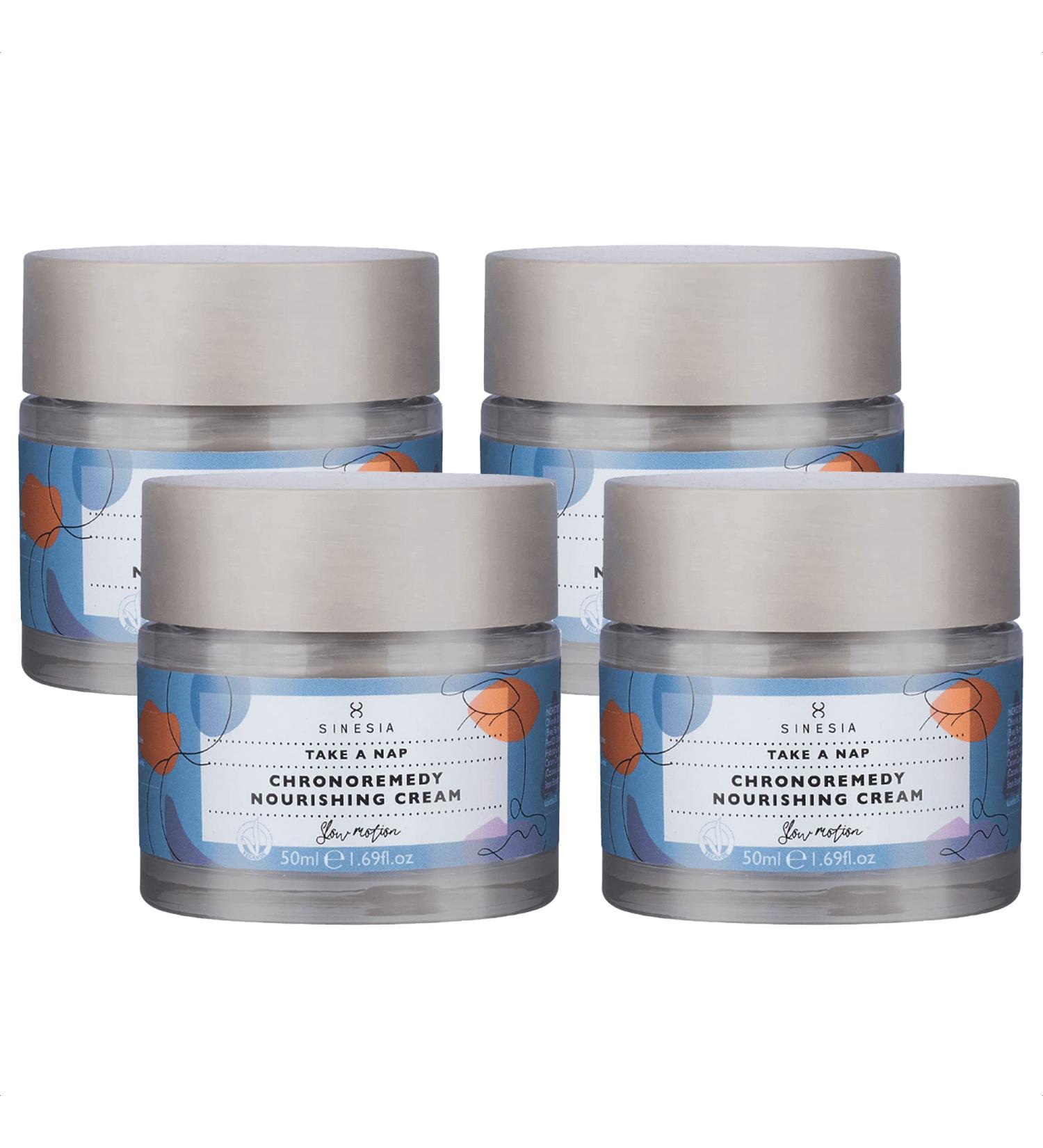 Sinesia Take a Nap Nourishing Face Cream | Anti-Aging Moisturizer & Hydrating Overnight Cream | Firming Skin-Tightening Formula with Shea & Cocoa Butter - 1.7 oz (4 Count - Buy Online on GoSupps.com